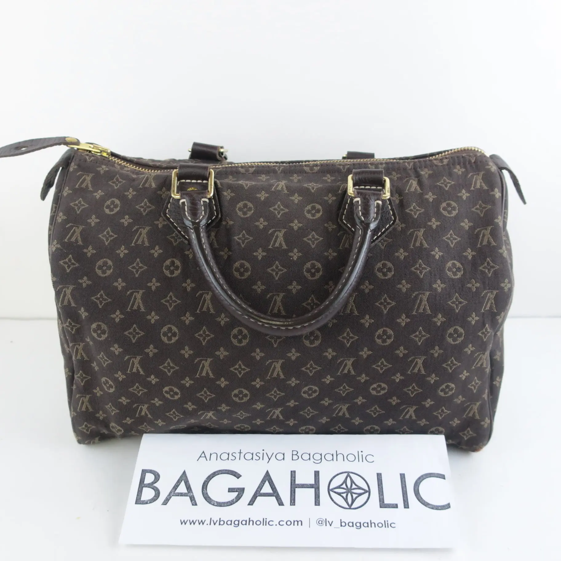 Louis Vuitton Limited Edition Mini Lin Speedy Denim Bag - Image 3