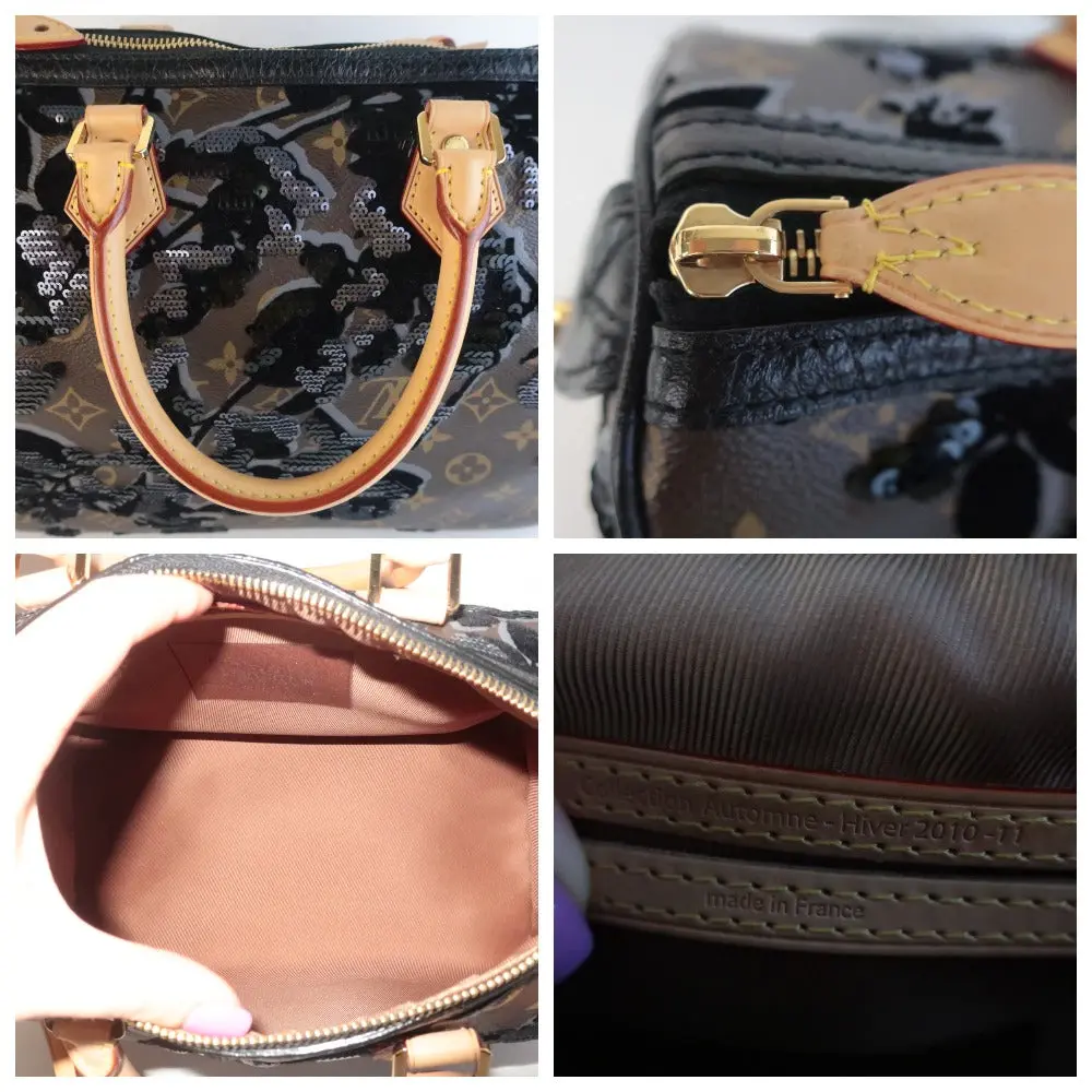 Louis Vuitton Limited Edition Monogram Fleur de Jais Speedy 30 Bag - Image 14