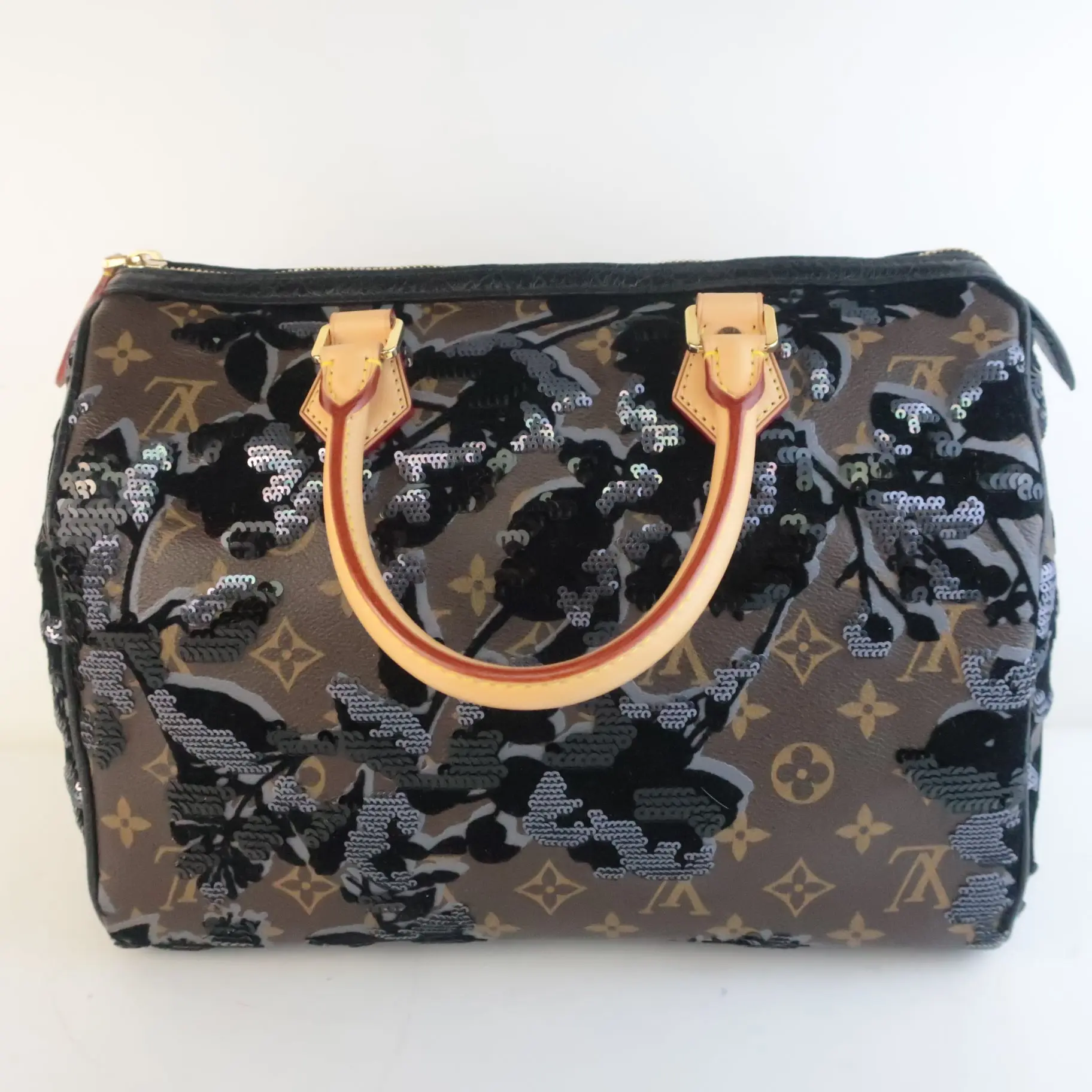 Louis Vuitton Limited Edition Monogram Fleur de Jais Speedy 30 Bag - Image 3