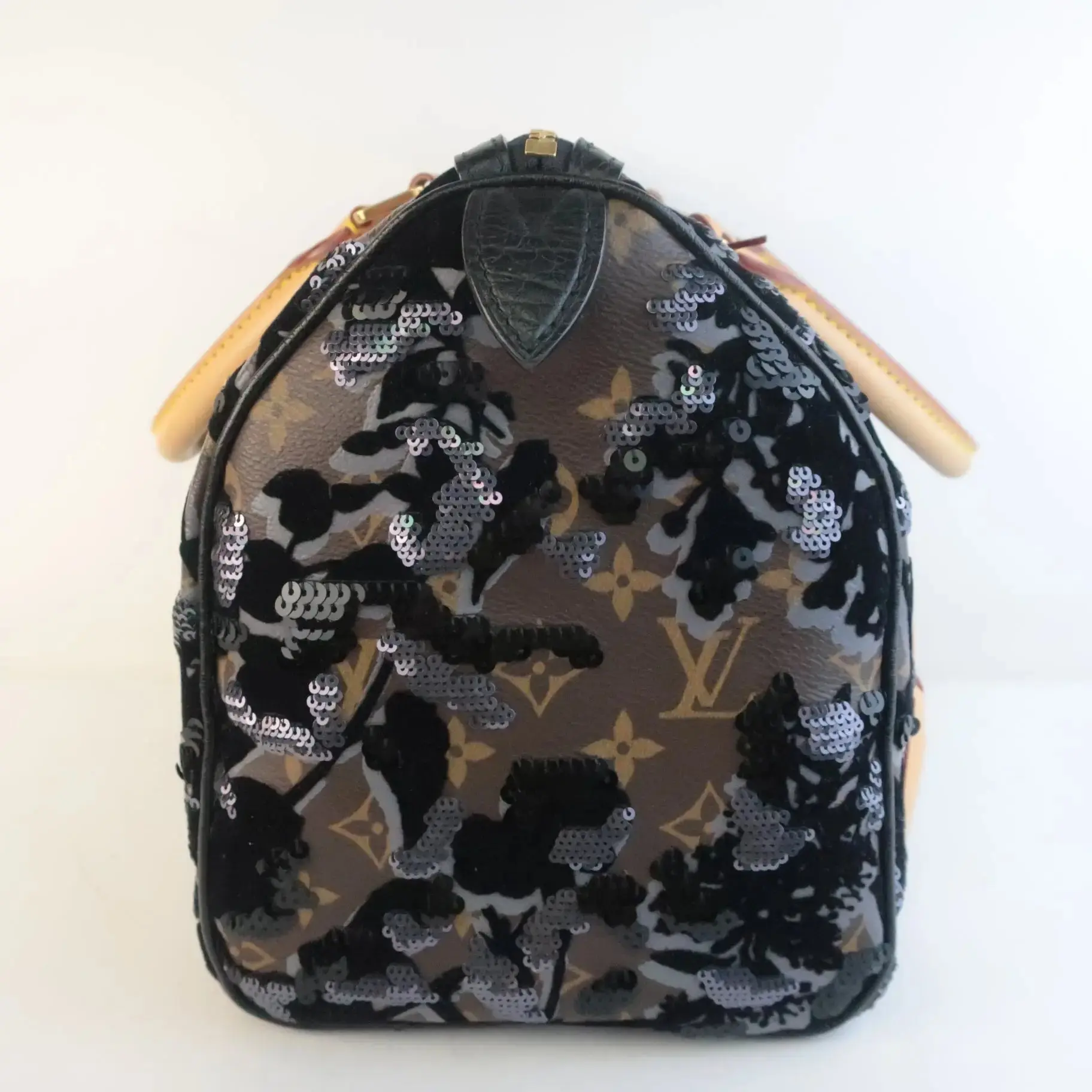 Louis Vuitton Limited Edition Monogram Fleur de Jais Speedy 30 Bag - Image 4