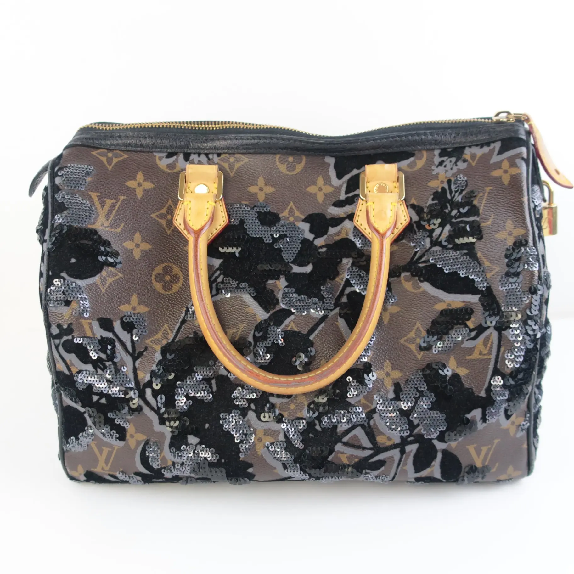 Louis Vuitton Limited Edition Monogram Fleur de Jais Speedy 30 Bag - Image 5