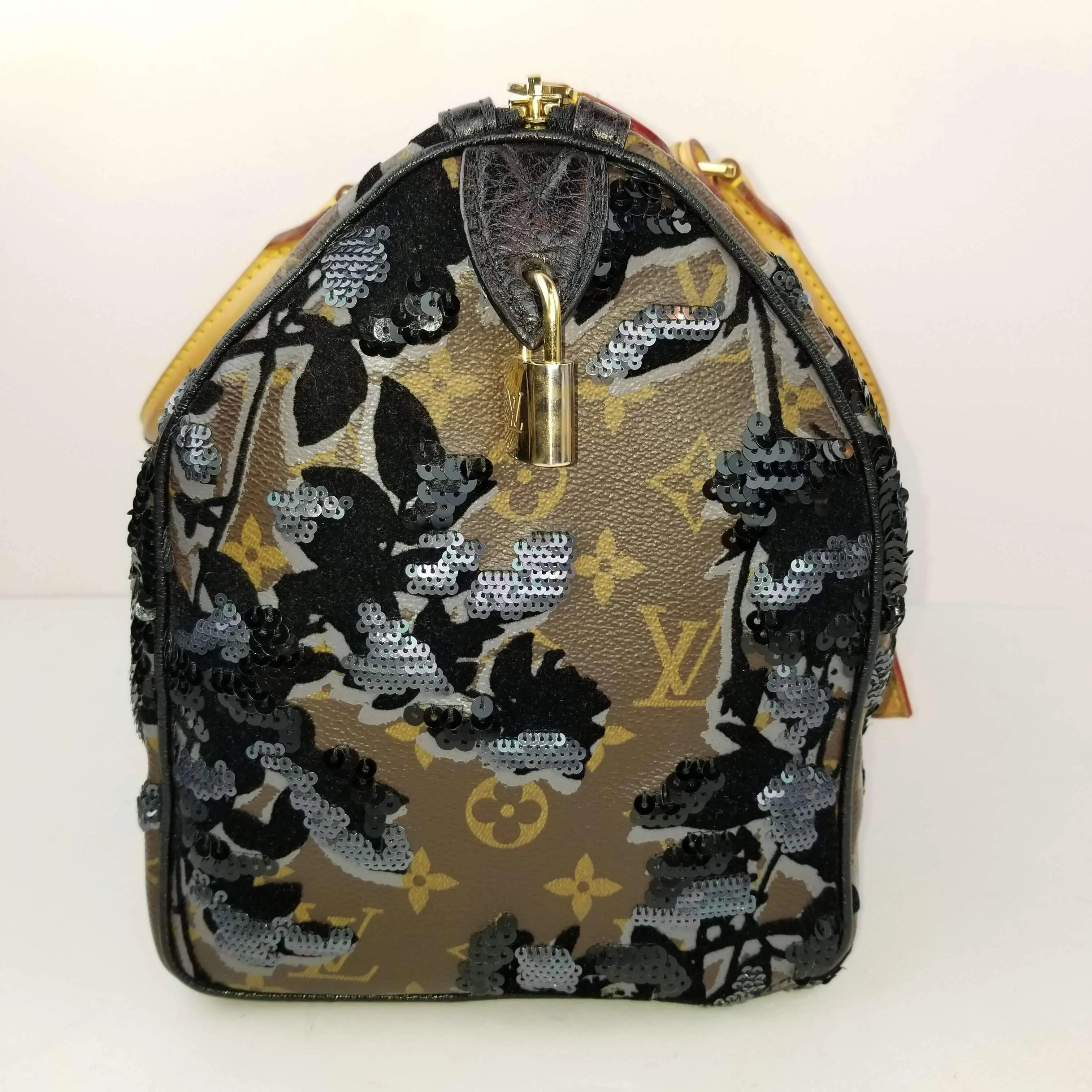 Louis Vuitton Limited Edition Monogram Fleur de Jais Speedy 30 Bag - Image 3