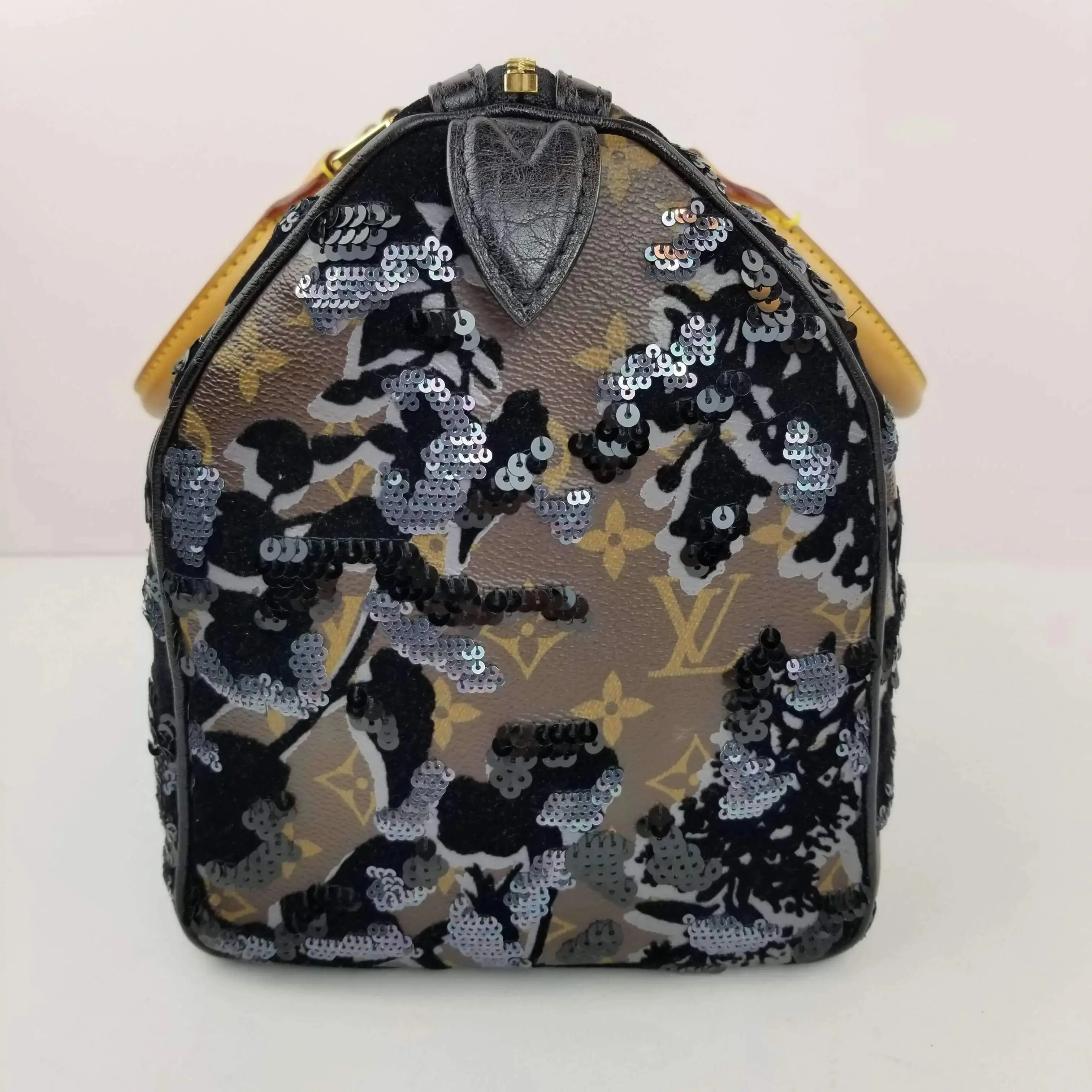 Louis Vuitton Limited Edition Monogram Fleur de Jais Speedy 30 Bag - Image 4