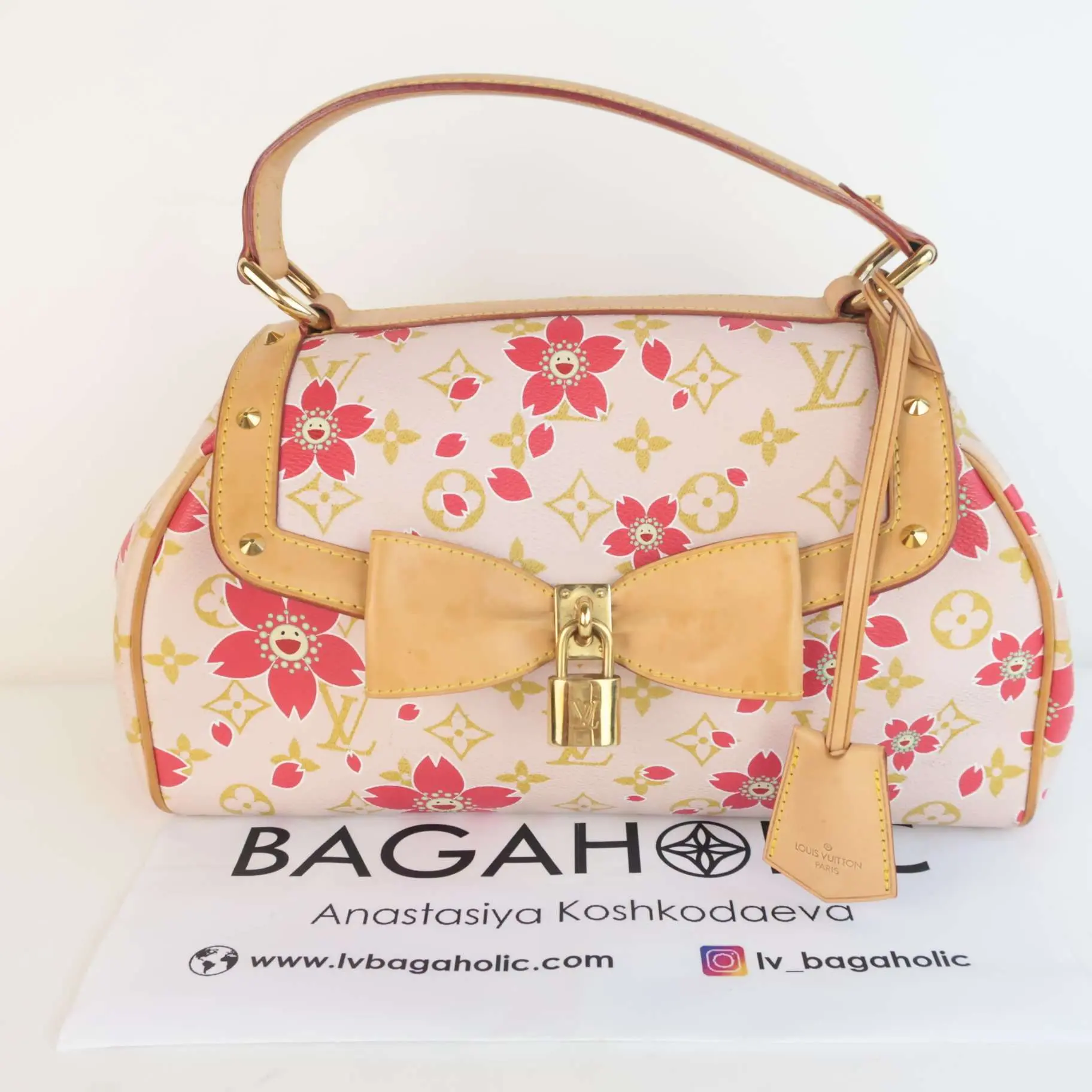 Louis Vuitton Limited Edition Pink Cherry Blossom Sac Retro Bag - Image 3
