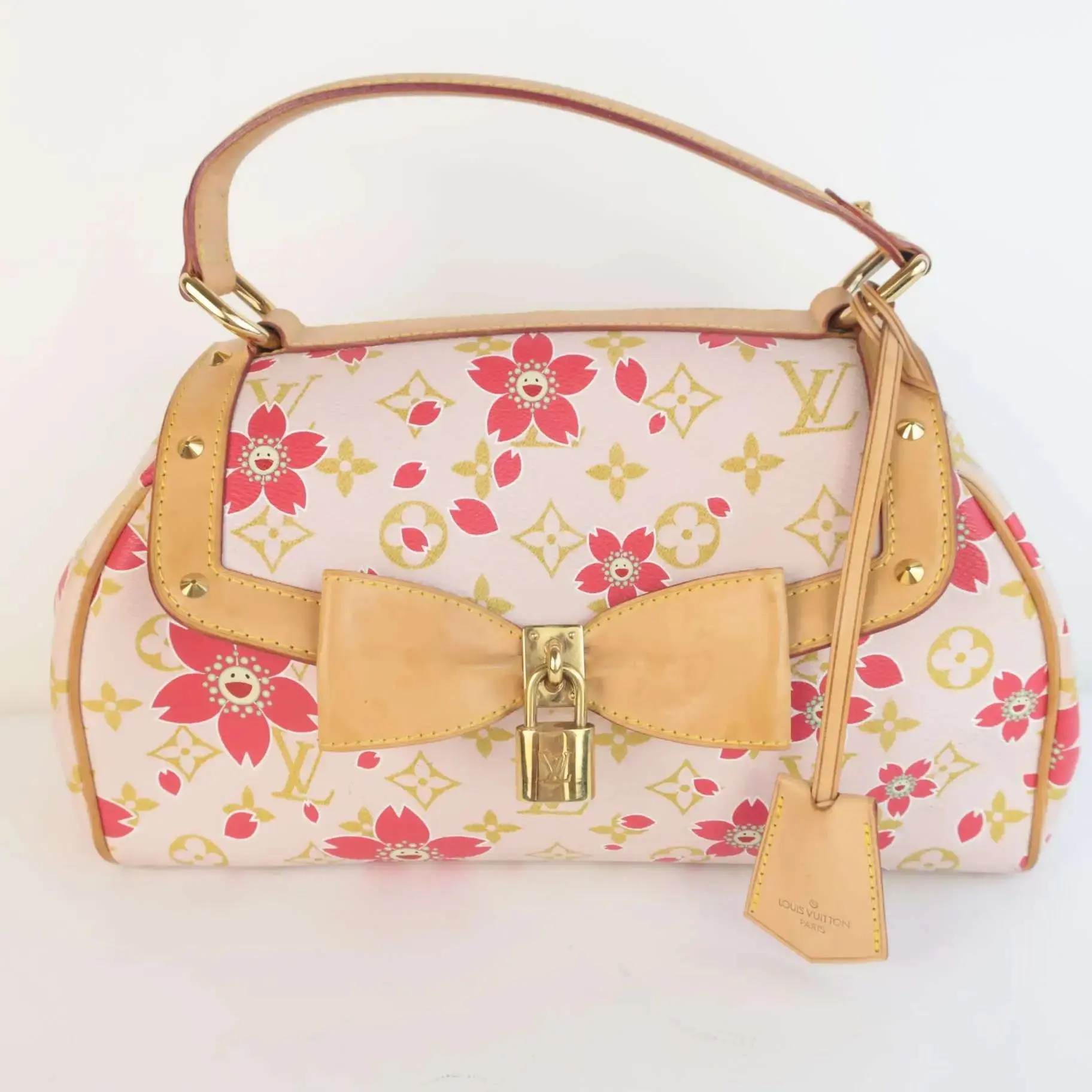 Louis Vuitton Limited Edition Pink Cherry Blossom Sac Retro Bag - Image 4
