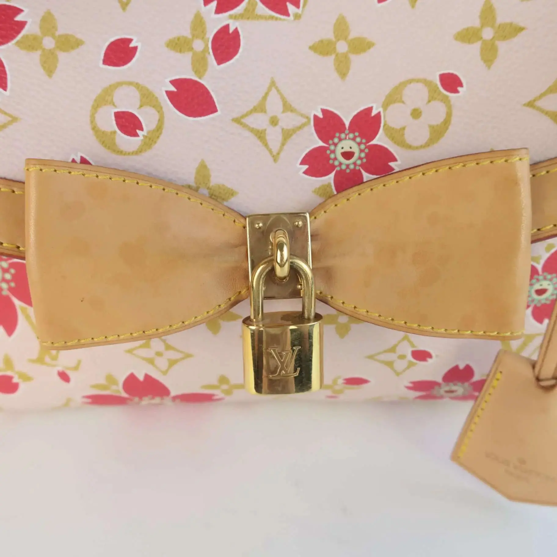 Louis Vuitton Limited Edition Pink Cherry Blossom Sac Retro Bag - Image 6