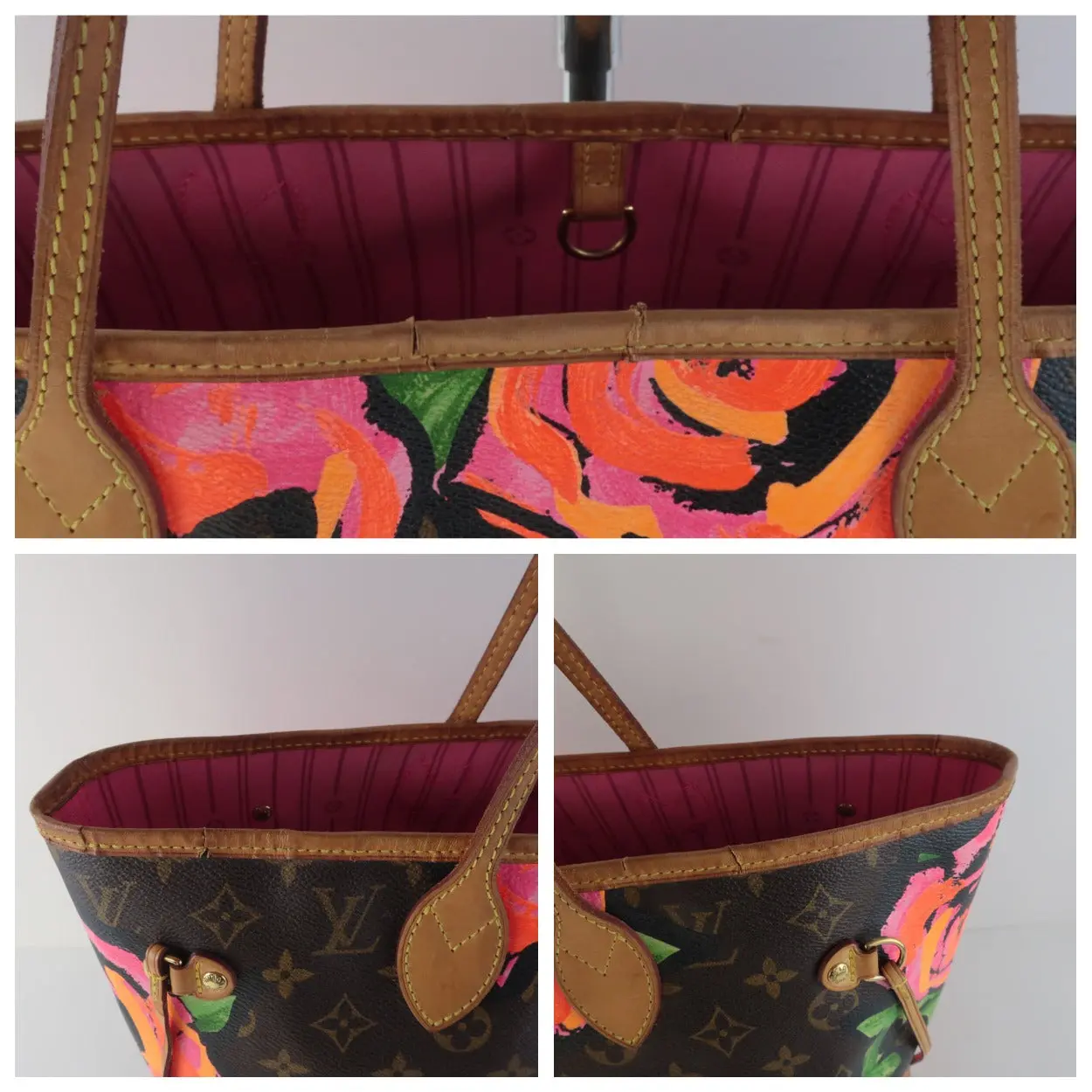 Louis Vuitton Stephen Sprouse Roses Neverfull MM Bag - Image 12