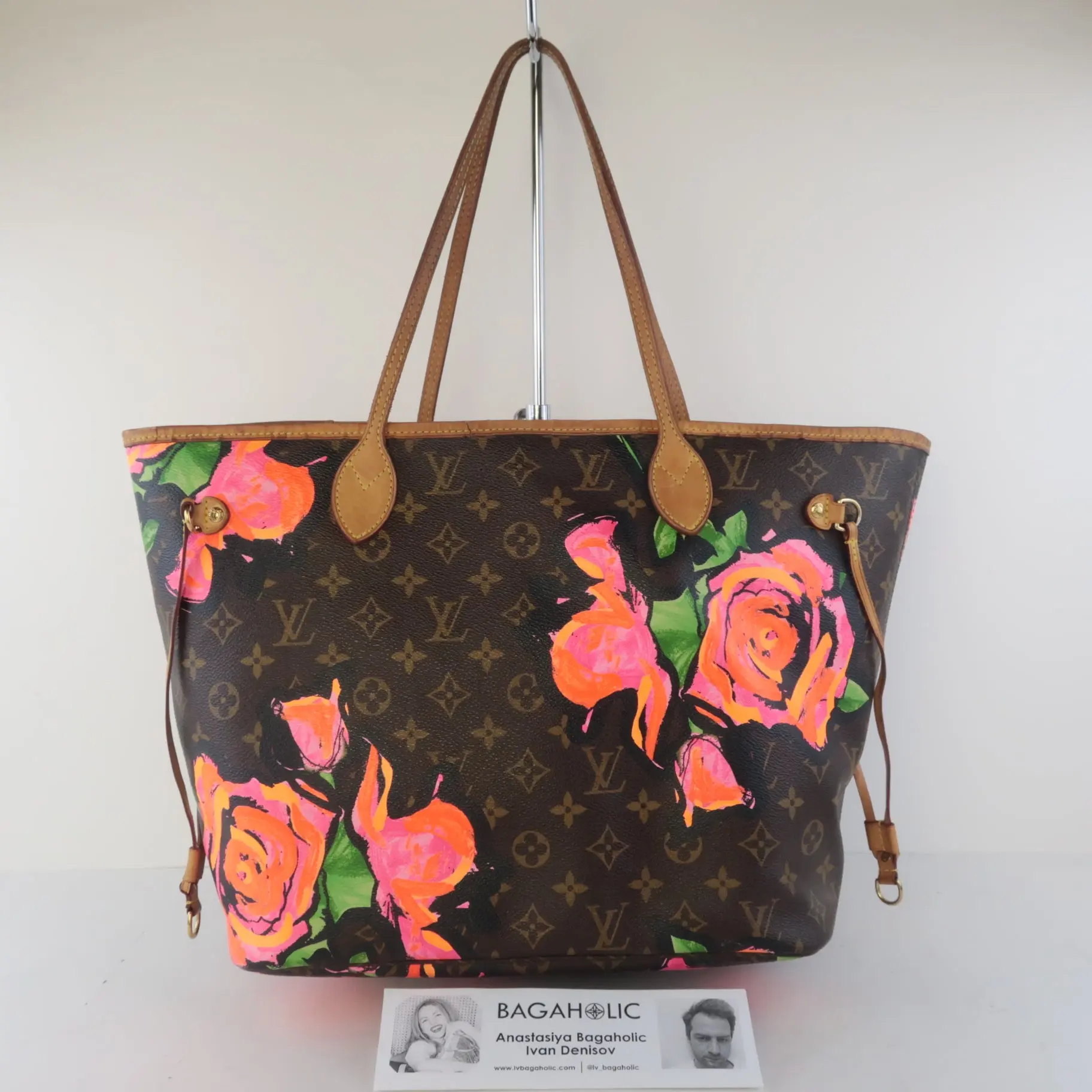 Louis Vuitton Stephen Sprouse Roses Neverfull MM Bag - Image 3