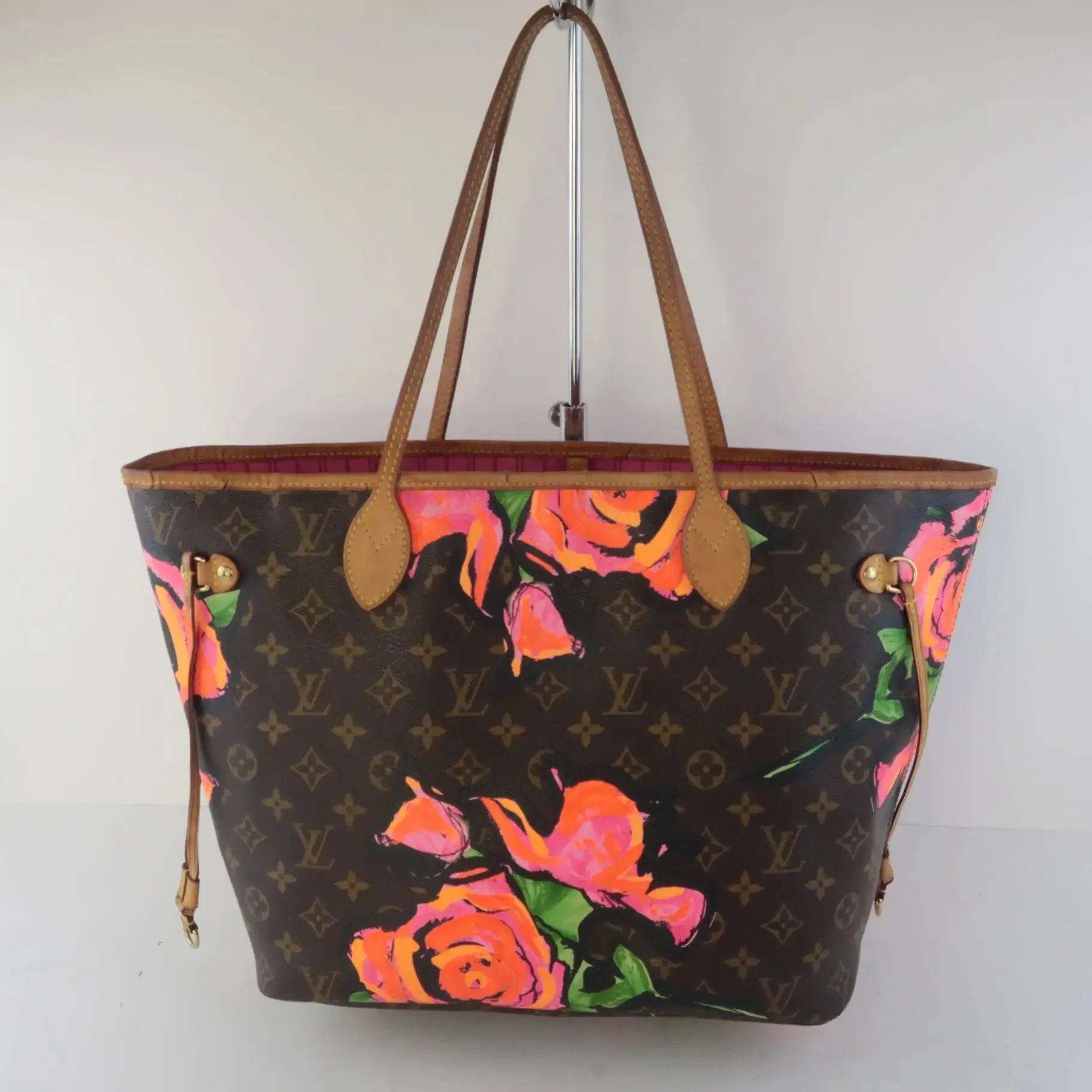Louis Vuitton Stephen Sprouse Roses Neverfull MM Bag - Image 4