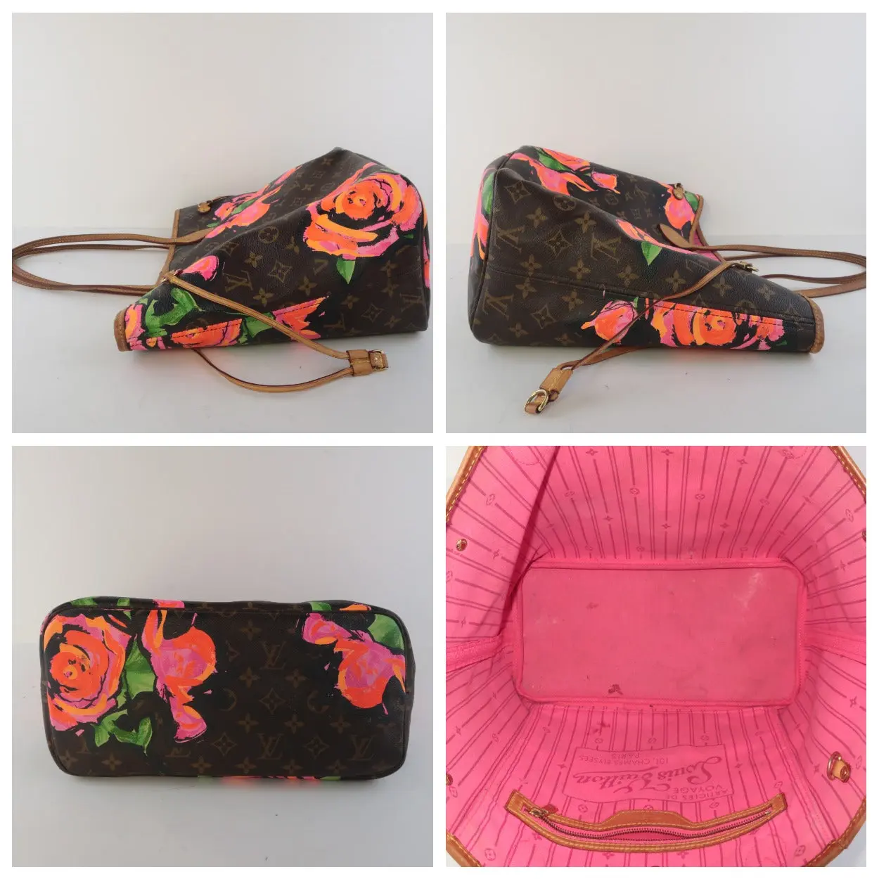 Louis Vuitton Stephen Sprouse Roses Neverfull MM Bag - Image 9