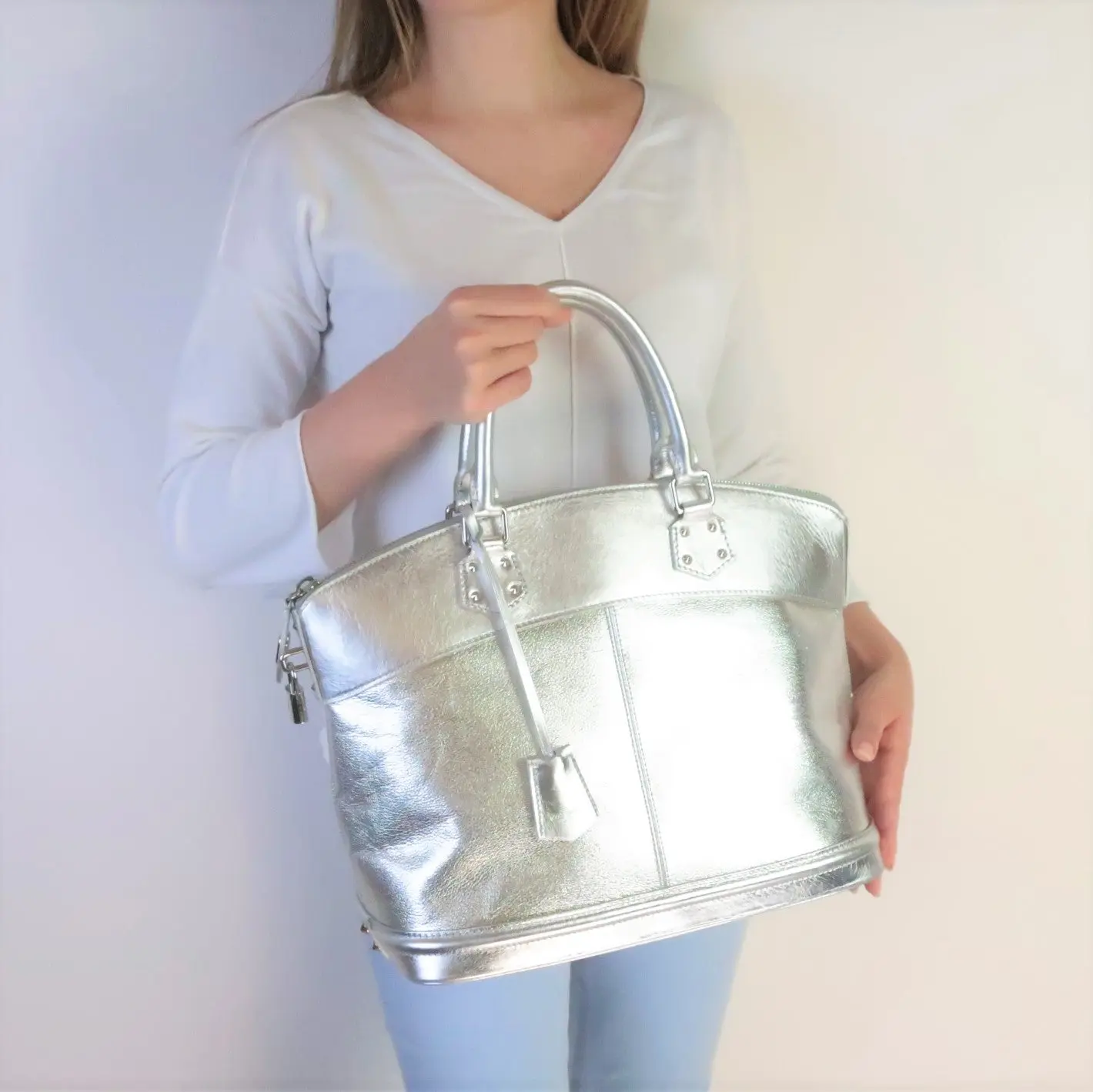 Louis Vuitton Lockit MM Silver
