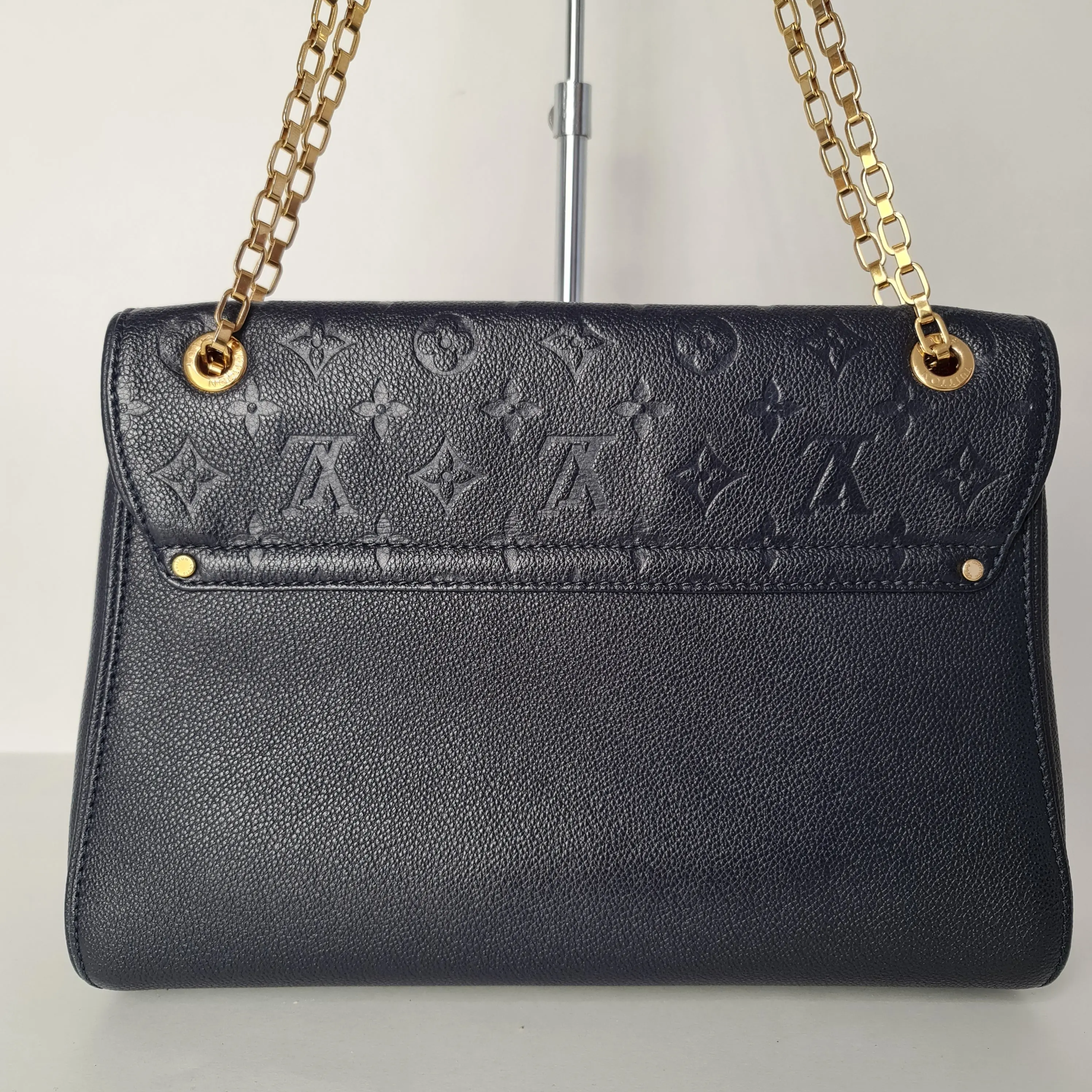 Louis Vuitton Marine Rouge Monogram Empreinte Leather Saint Germain MM Crossbody Bag (753) - Image 5
