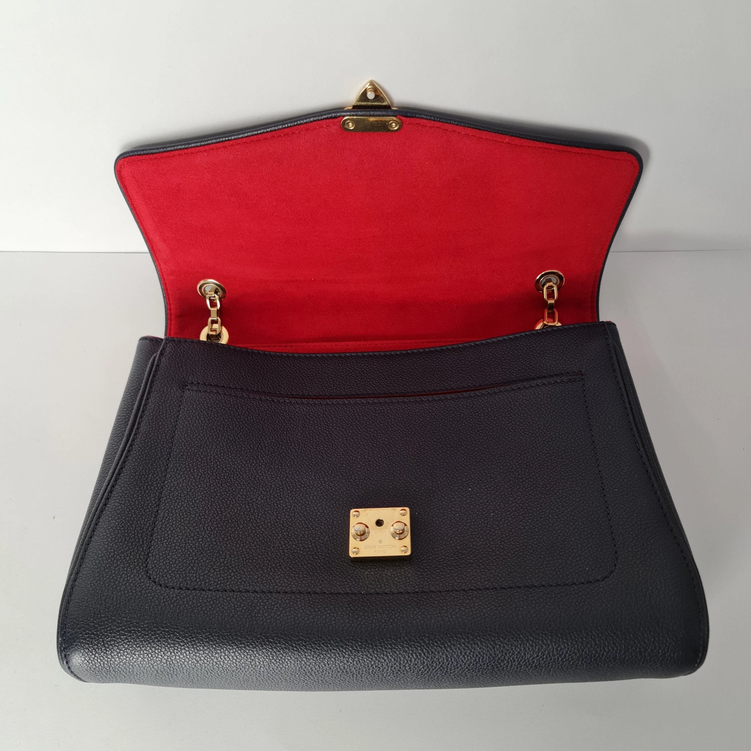 Louis Vuitton Marine Rouge Monogram Empreinte Leather Saint Germain MM Crossbody Bag (753) - Image 8