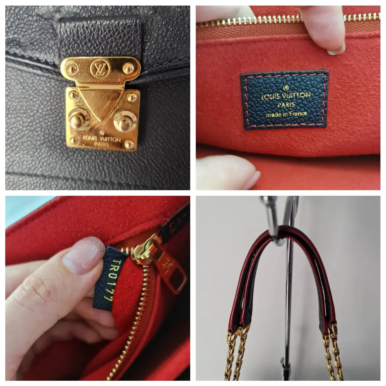 Louis Vuitton Marine Rouge Monogram Empreinte Leather Saint Germain MM Crossbody Bag (753) - Image 9