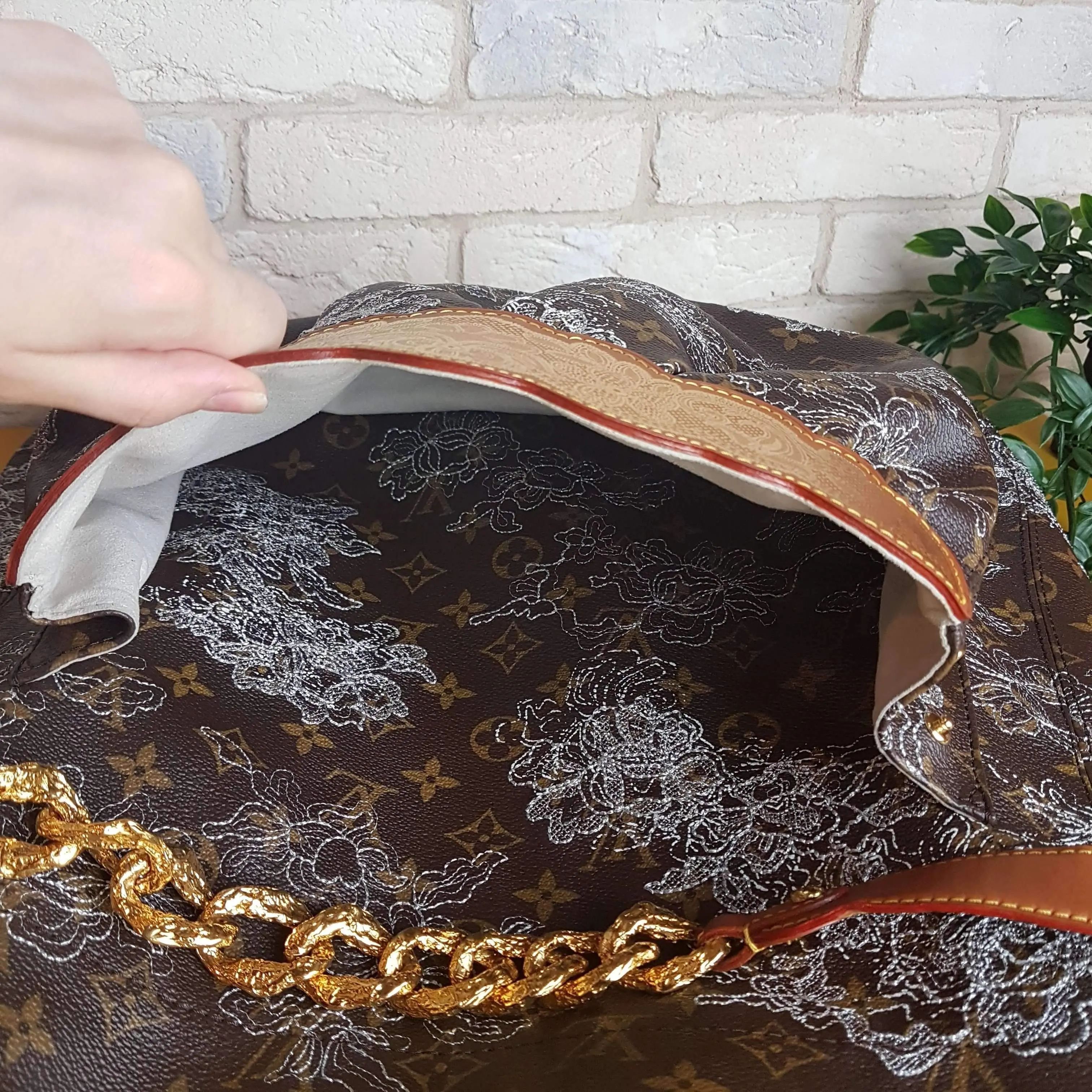 Louis Vuitton Fersen Dentellle Silver Monogram bag - Image 21