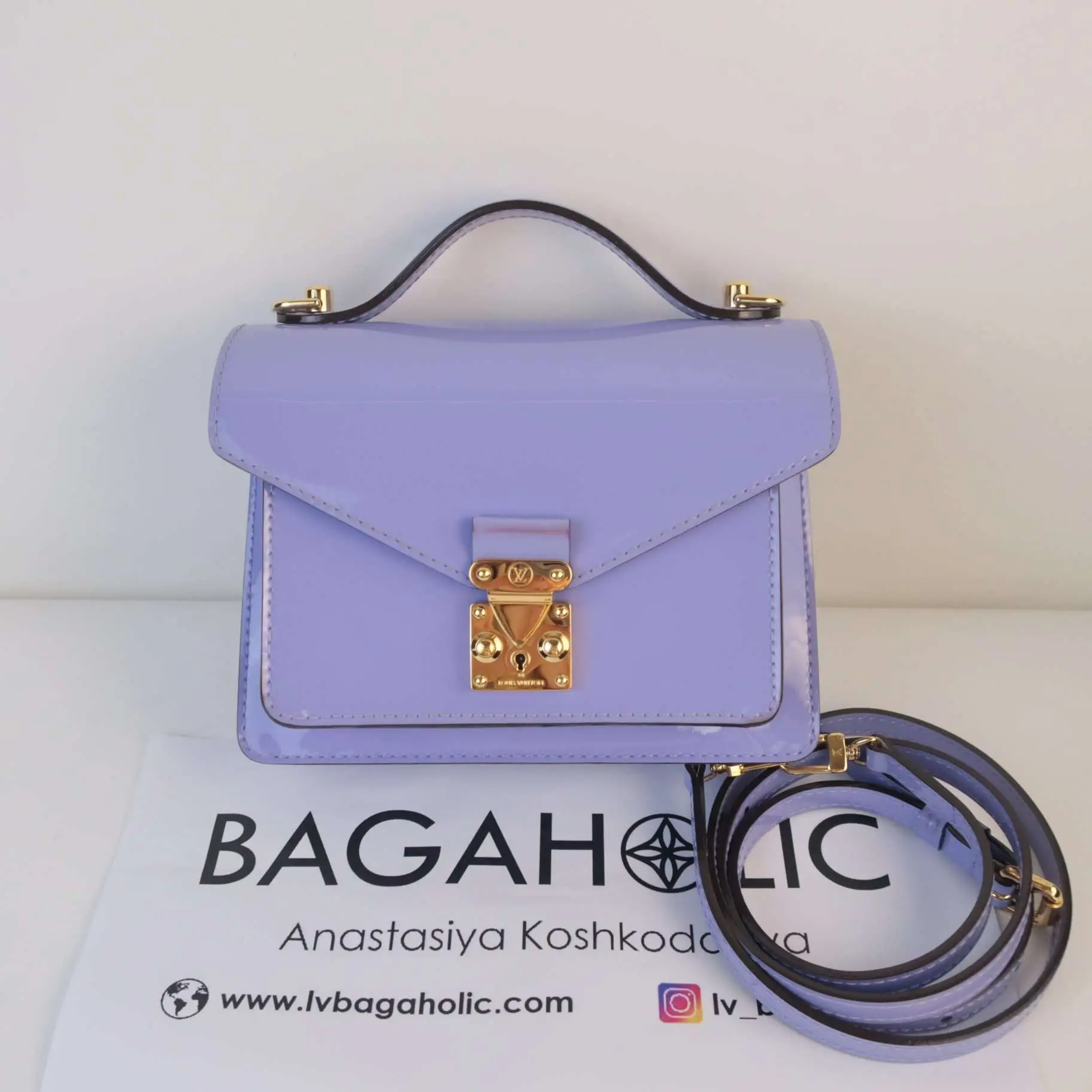Louis Vuitton Monceau BB Lilas Vernis Bag - Image 3