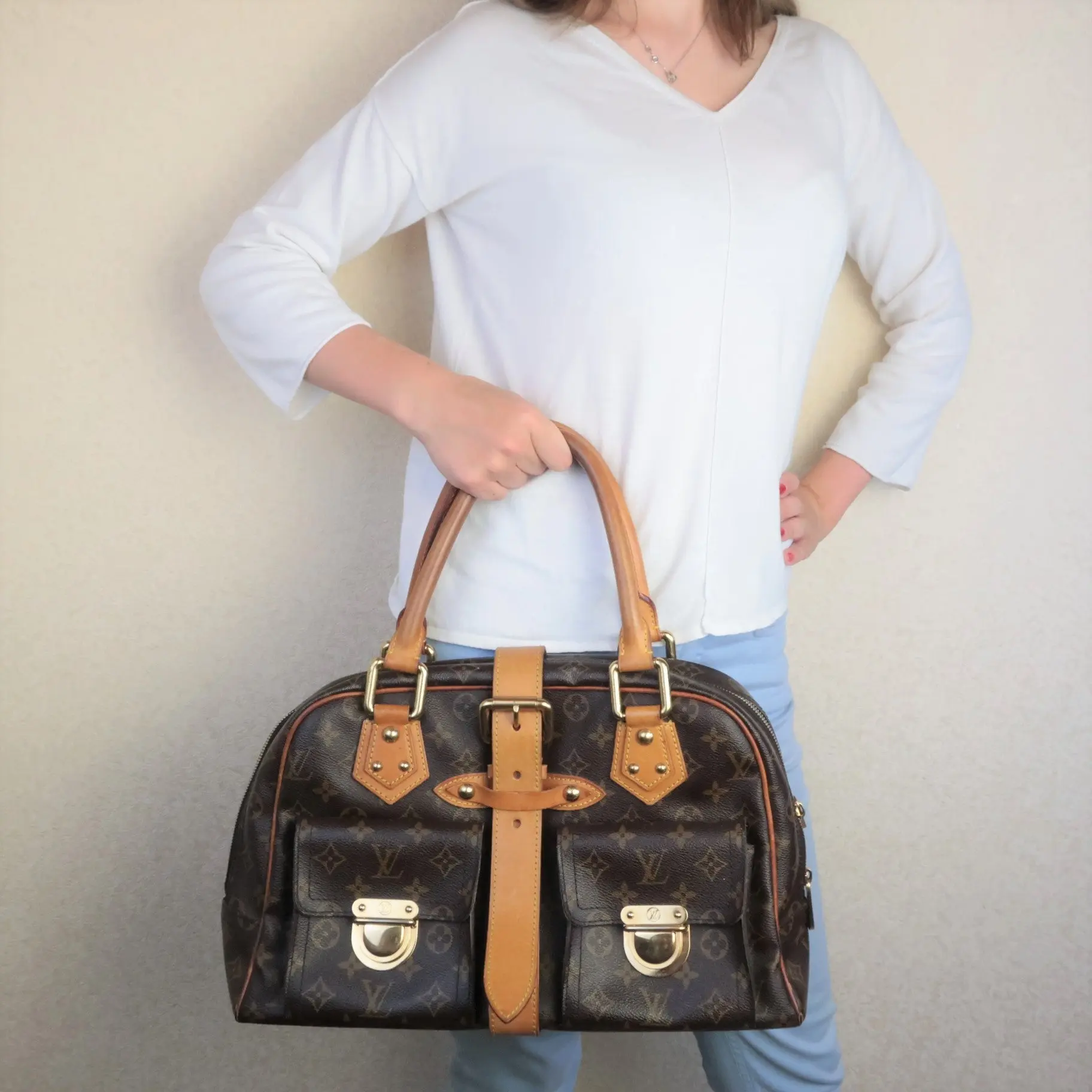 Louis Vuitton Monogram Canvas Manhattan GM Bag