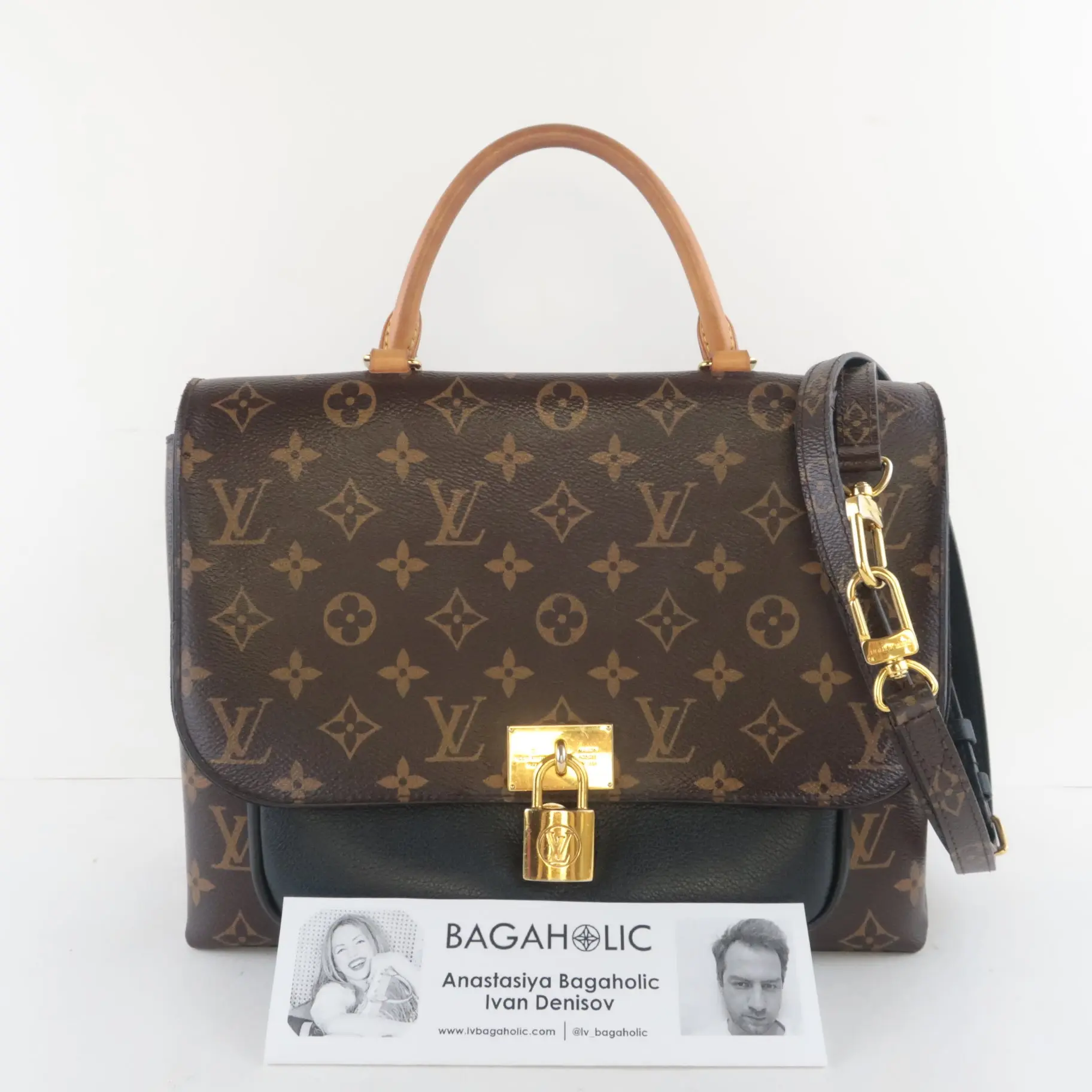 Louis Vuitton Monogram Canvas Noir Marignan Crossbody Bag - Image 3
