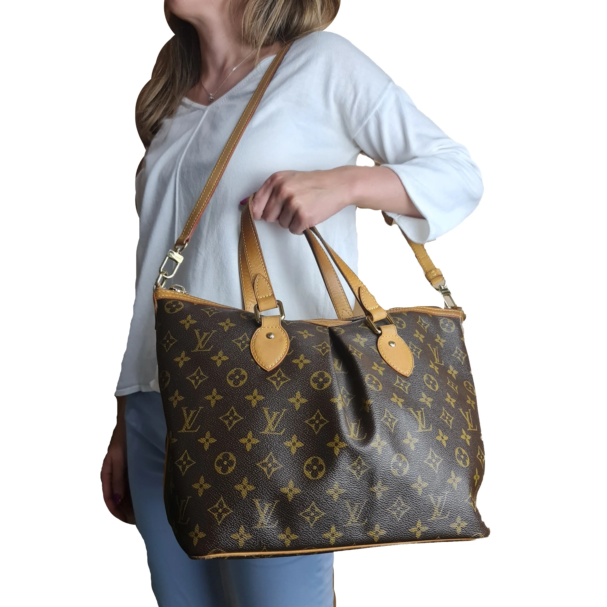 Louis Vuitton Monogram Canvas Palermo PM Bag (770)