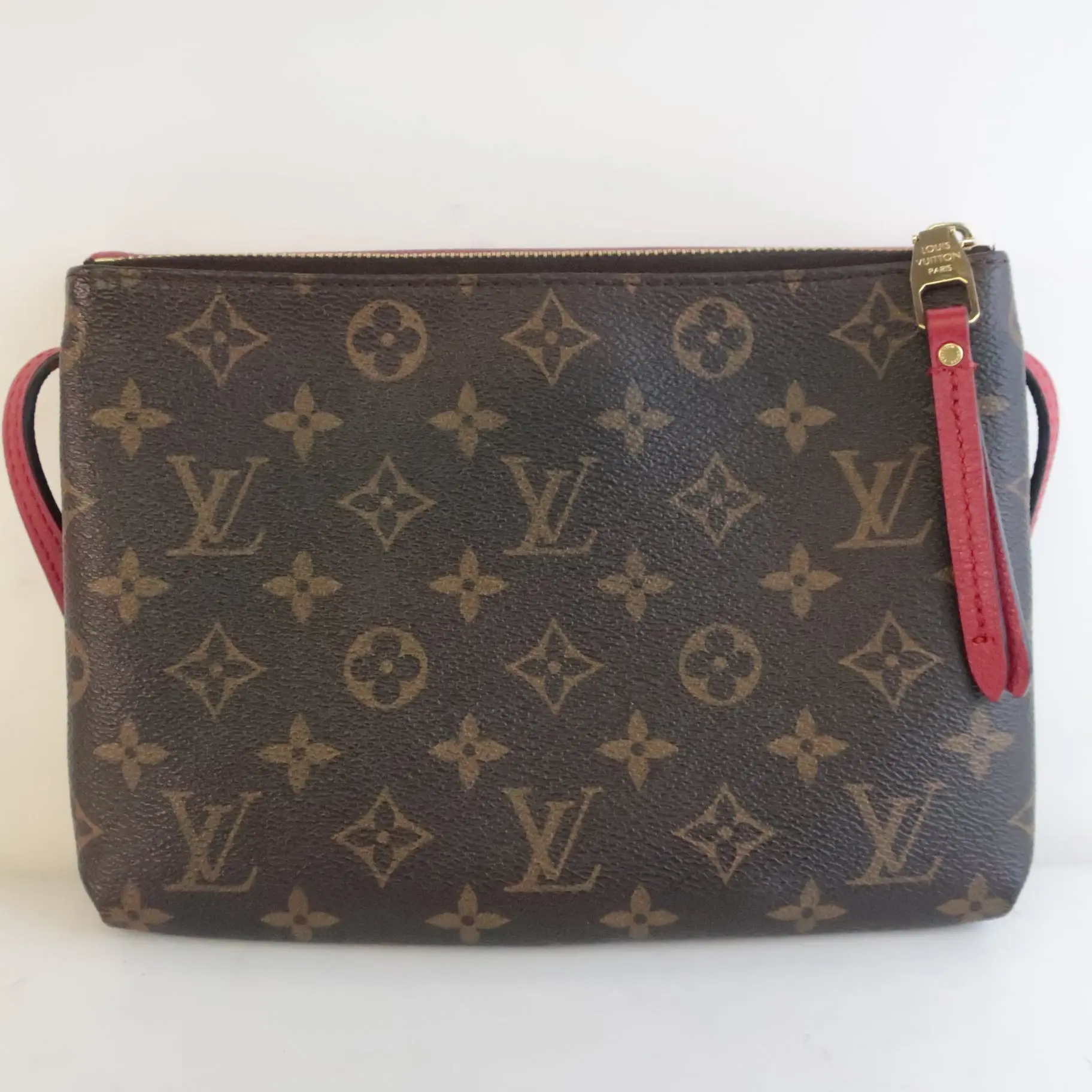Louis Vuitton Monogram Canvas / Red Leather Twice/Twinset Crossbody Bag - Image 5
