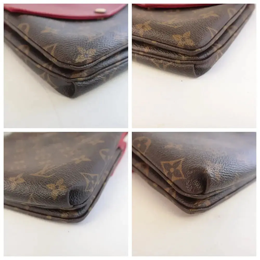 Louis Vuitton Monogram Canvas / Red Leather Twice/Twinset Crossbody Bag - Image 8