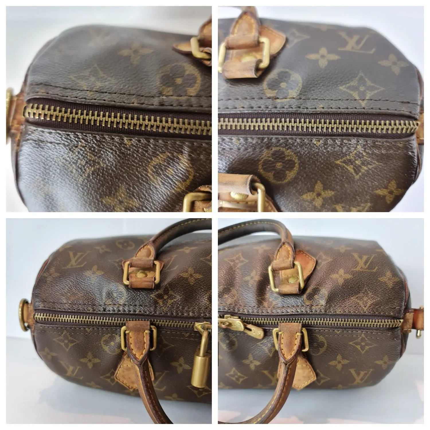 Louis Vuitton Monogram Canvas Speedy 30 Bandouliere Bag (with faded initials) (784) - Image 14