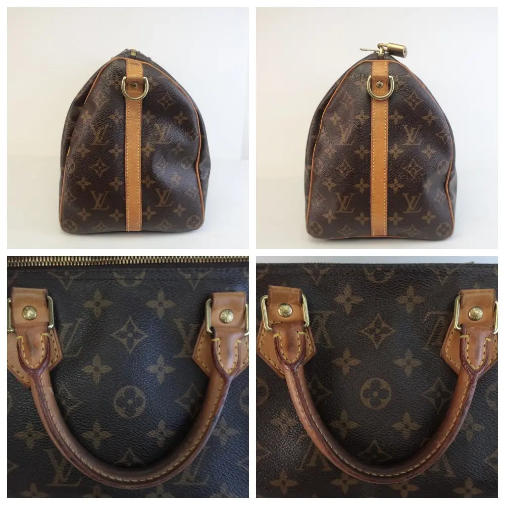 Louis Vuitton Monogram Canvas Speedy 35 Bandouliere Crossbody Bag - Image 19