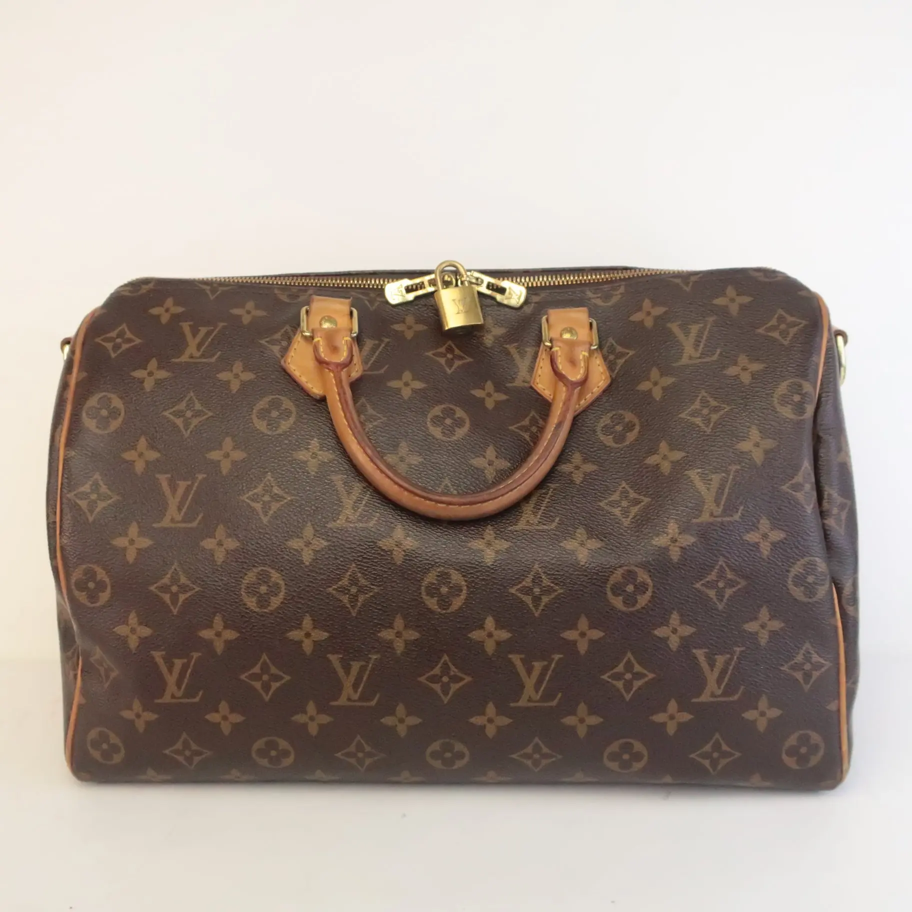 Louis Vuitton Monogram Canvas Speedy 35 Bandouliere Crossbody Bag - Image 4