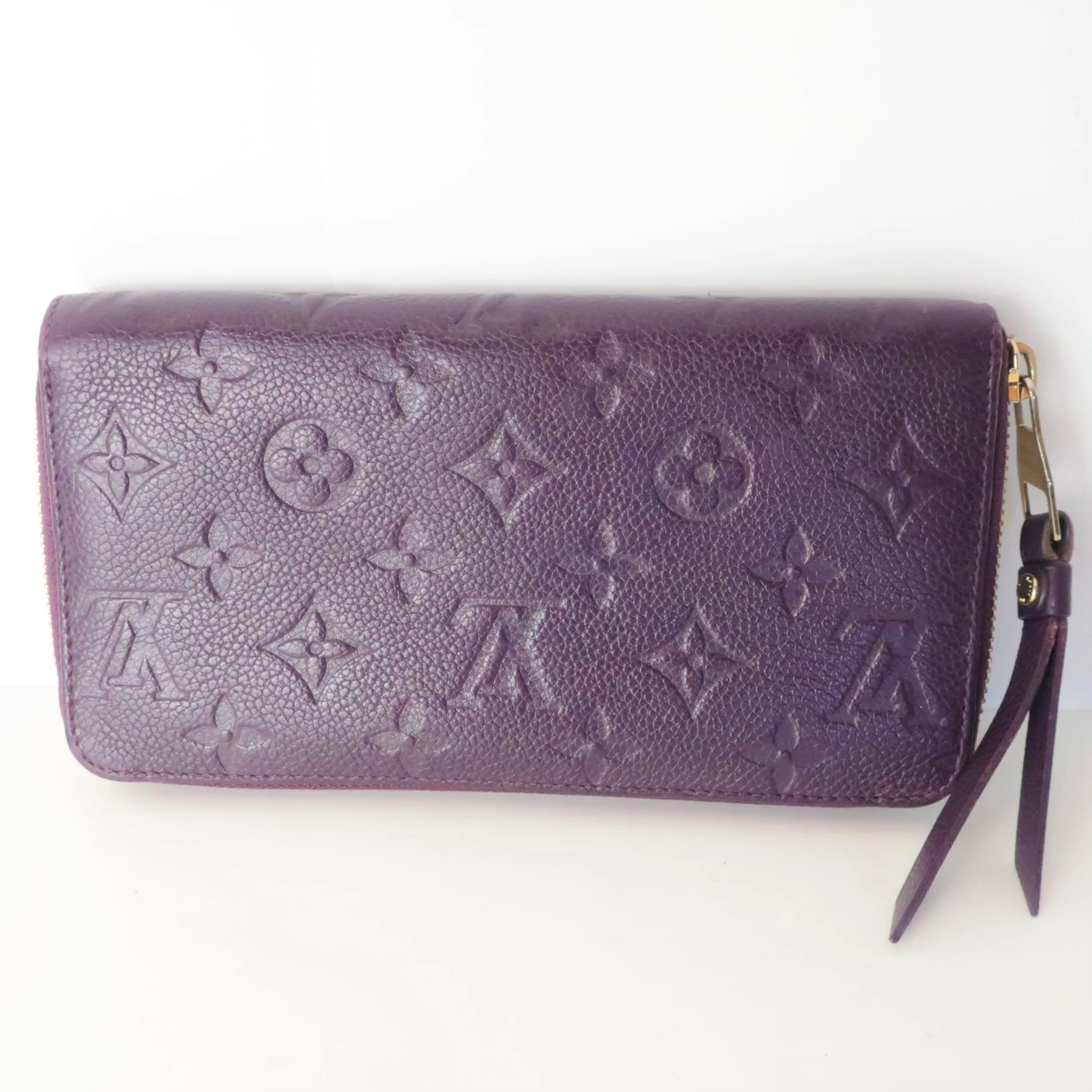 Louis Vuitton Monogram Empreinte Leather Aube/Violet Secret Wallet (803) - Image 4