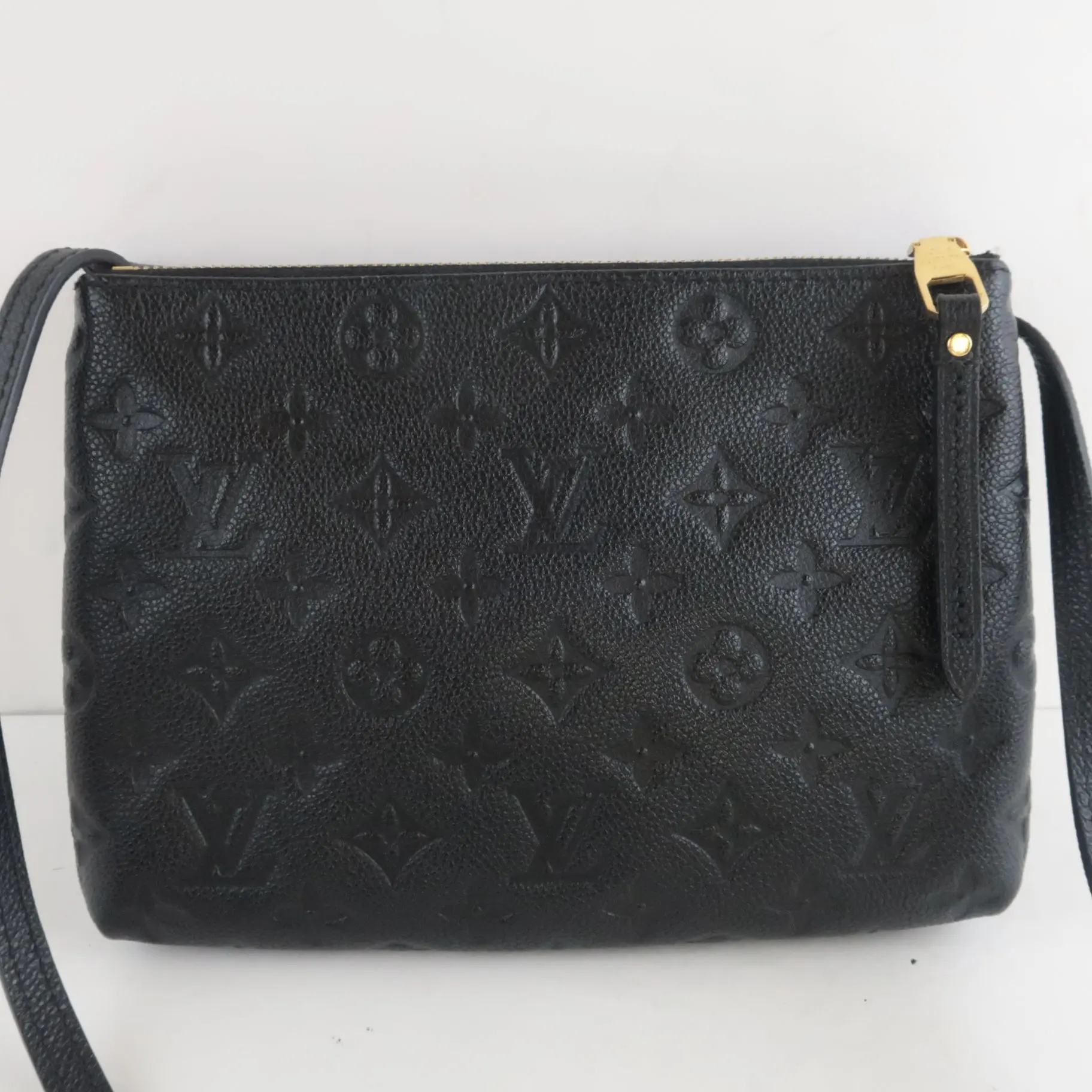 Louis Vuitton Monogram Empreinte Leather Black Noir Twice/Twinset Crossbody Bag - Image 5
