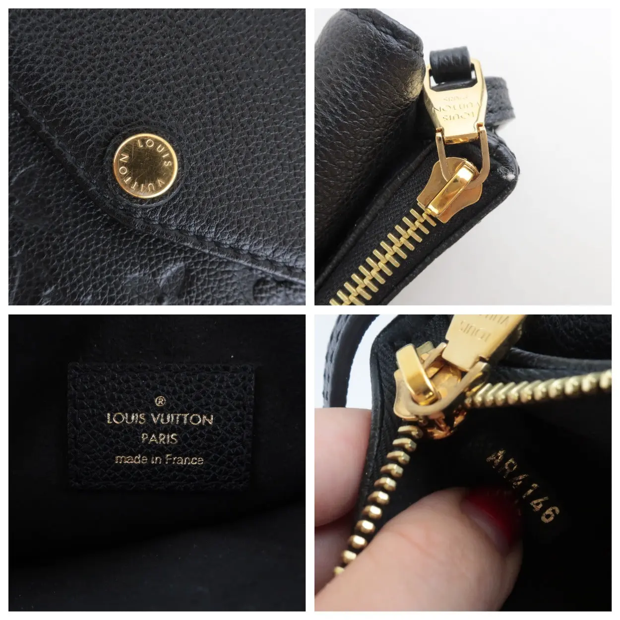Louis Vuitton Monogram Empreinte Leather Black Noir Twice/Twinset Crossbody Bag - Image 9