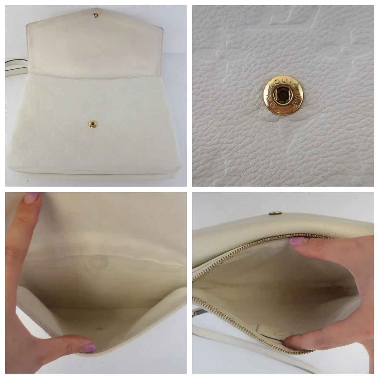 Louis Vuitton Monogram Empreinte Leather Neige Twice/Twinset Crossbody Bag - Image 14
