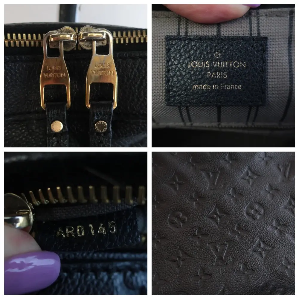 Louis Vuitton Monogram Empreinte Leather Noir Bastille MM Bag - Image 9