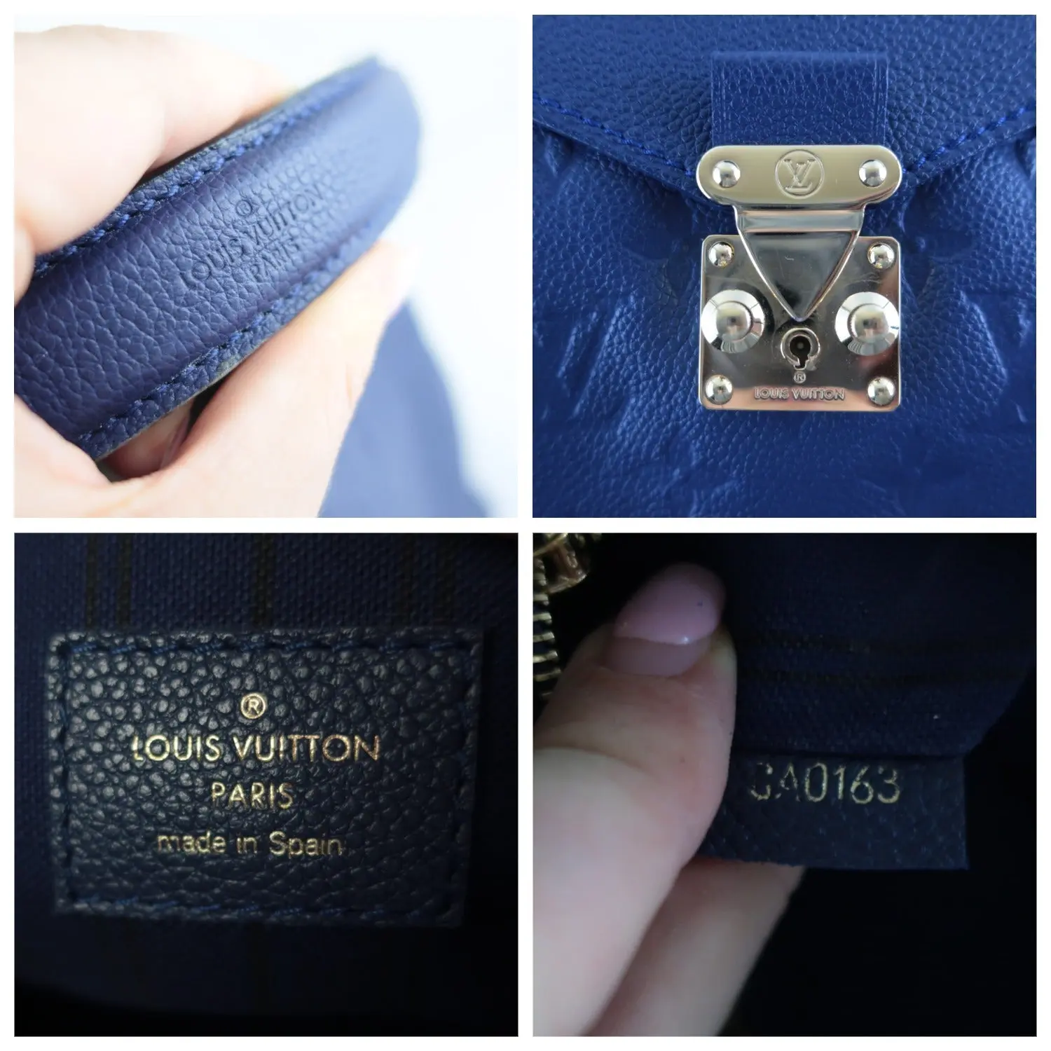Louis Vuitton Blue Monogram Empreinte Metis Hobo Bag - Image 11