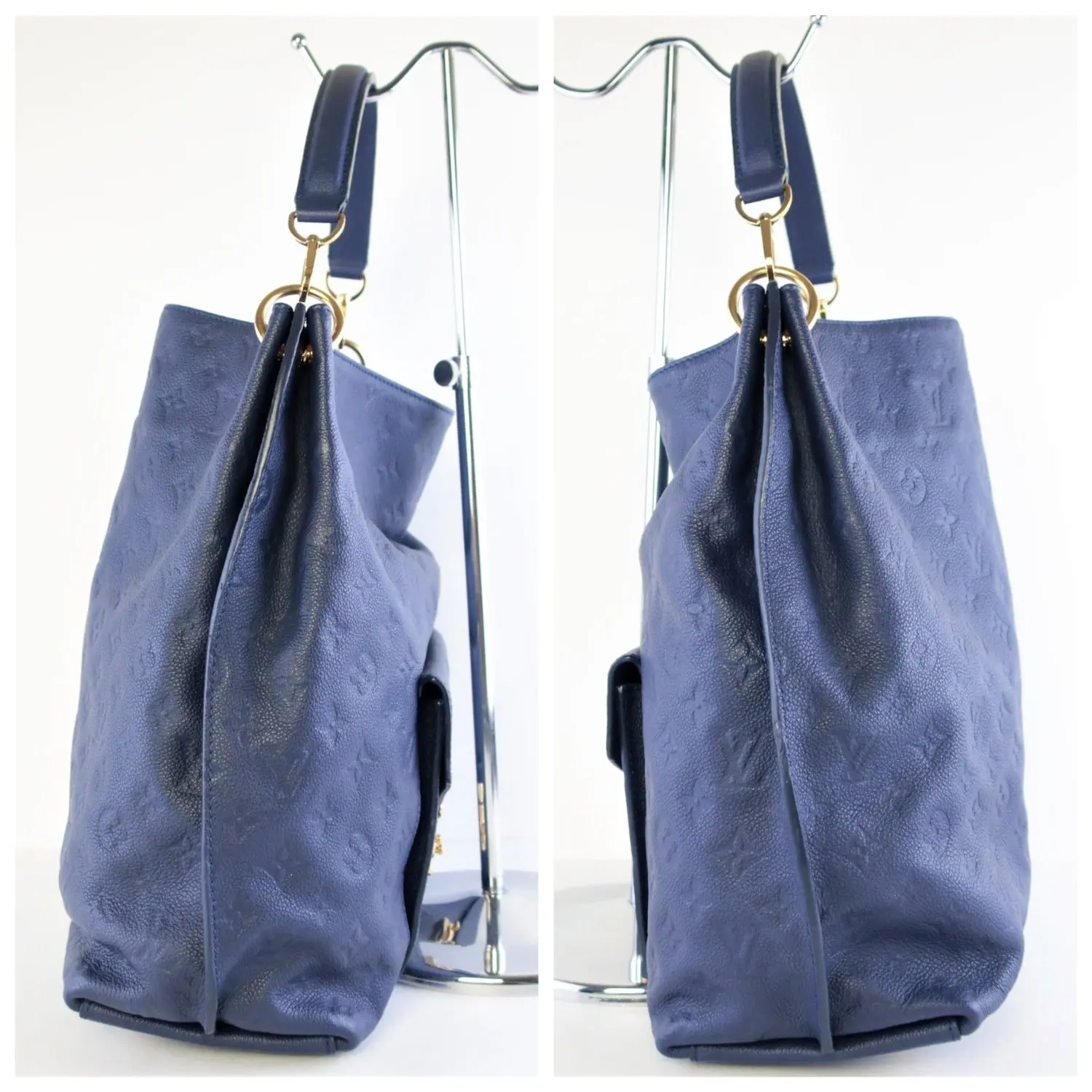 Louis Vuitton Blue Monogram Empreinte Metis Hobo Bag - Image 14