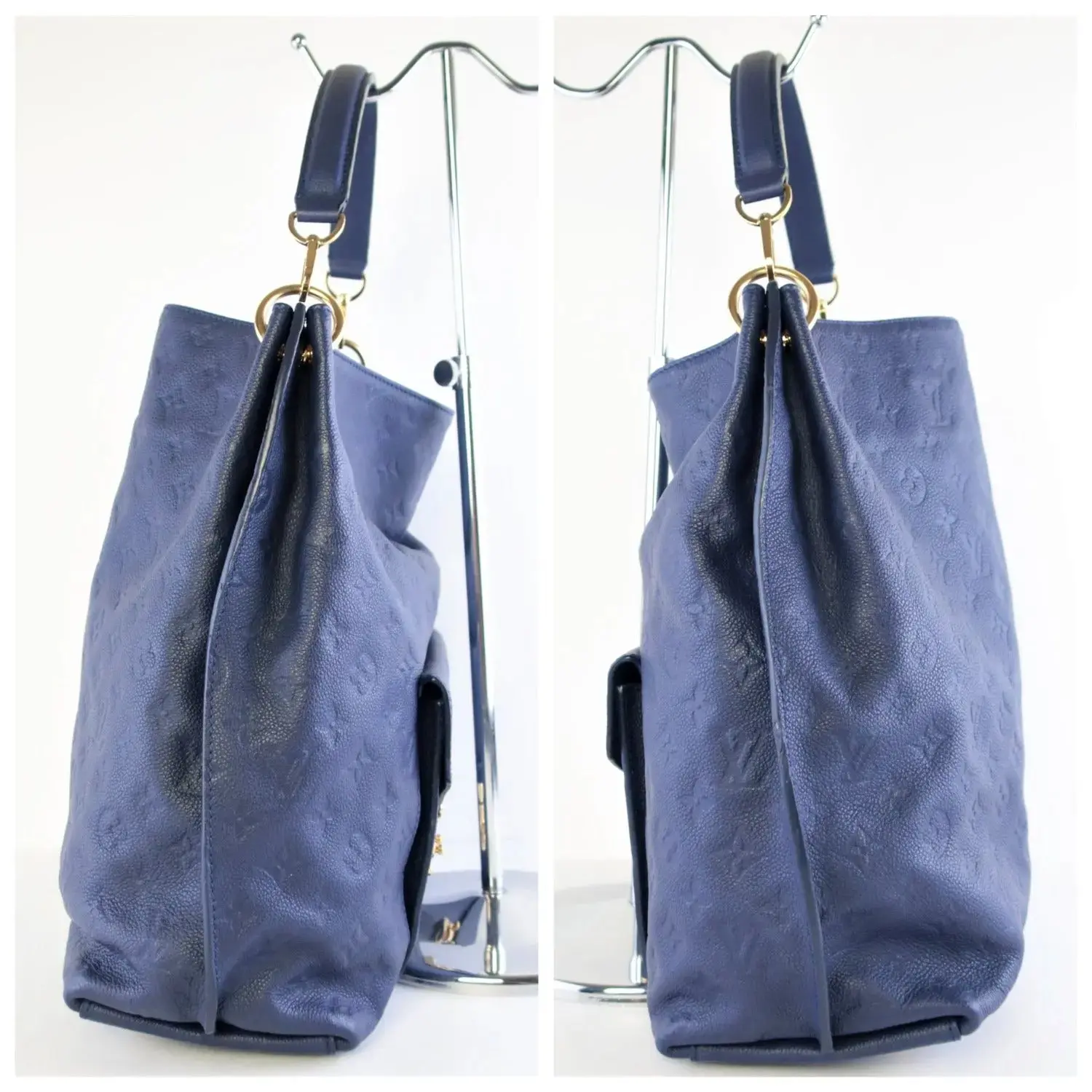 Louis Vuitton Blue Monogram Empreinte Metis Hobo Bag - Image 6