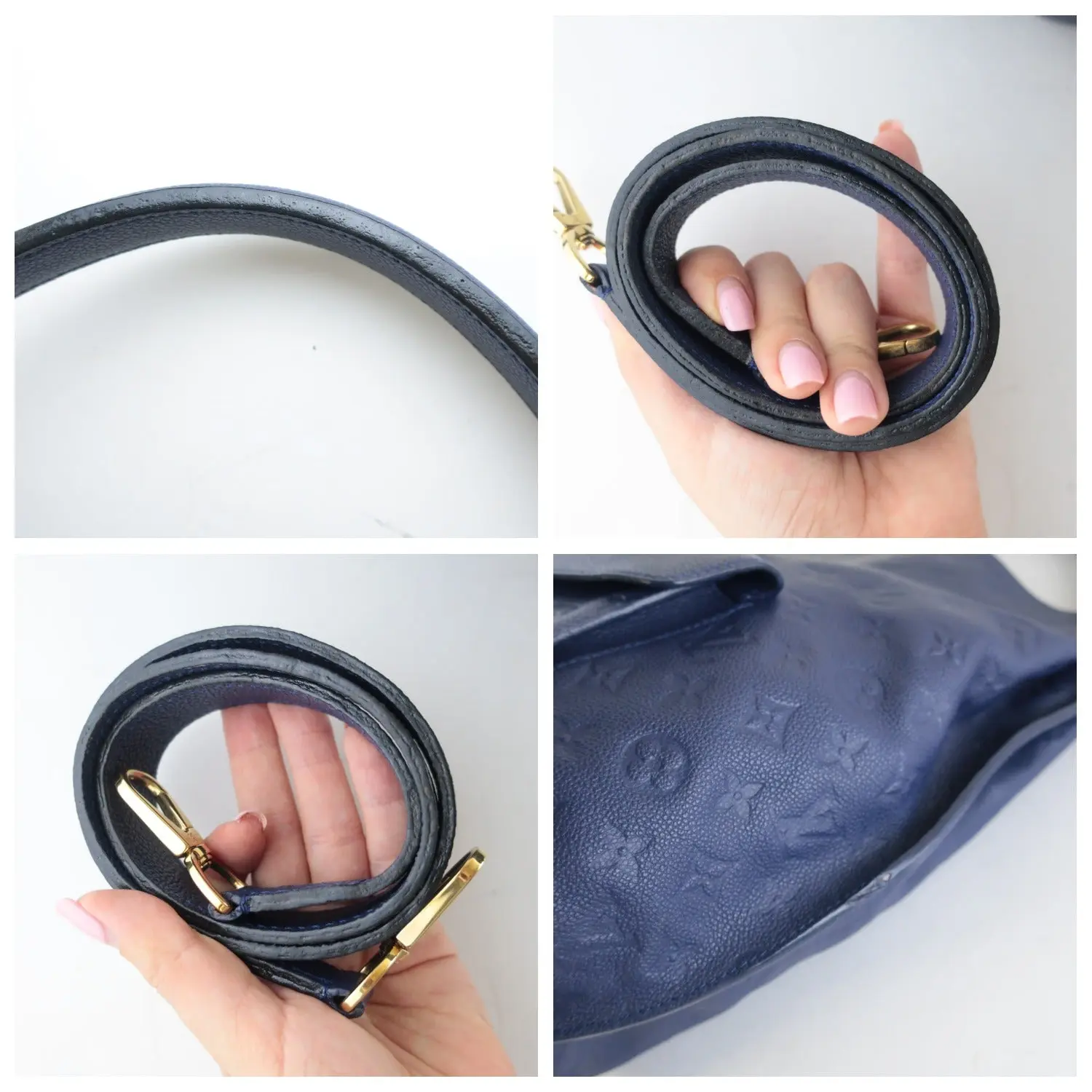 Louis Vuitton Blue Monogram Empreinte Metis Hobo Bag - Image 9