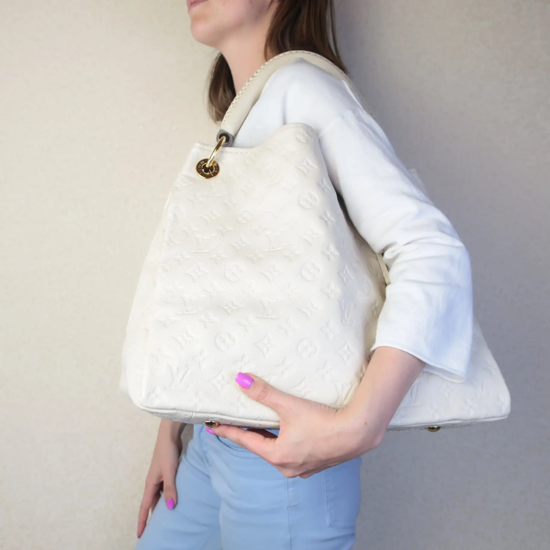 Louis Vuitton Monogram Empreinte Neige Artsy MM Bag - Image 3