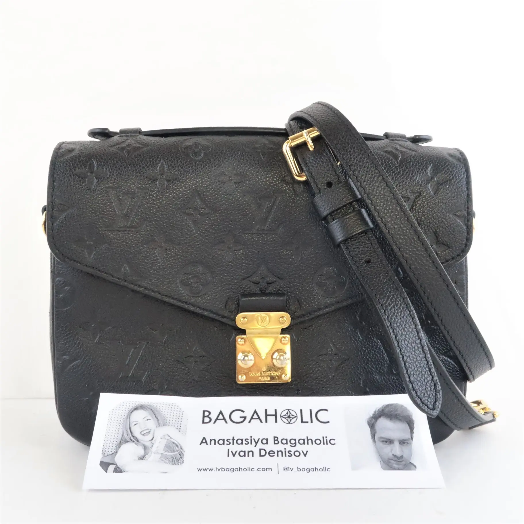 Louis Vuitton Monogram Empreinte Noir Pochette Metis Crossbody Bag - Image 3
