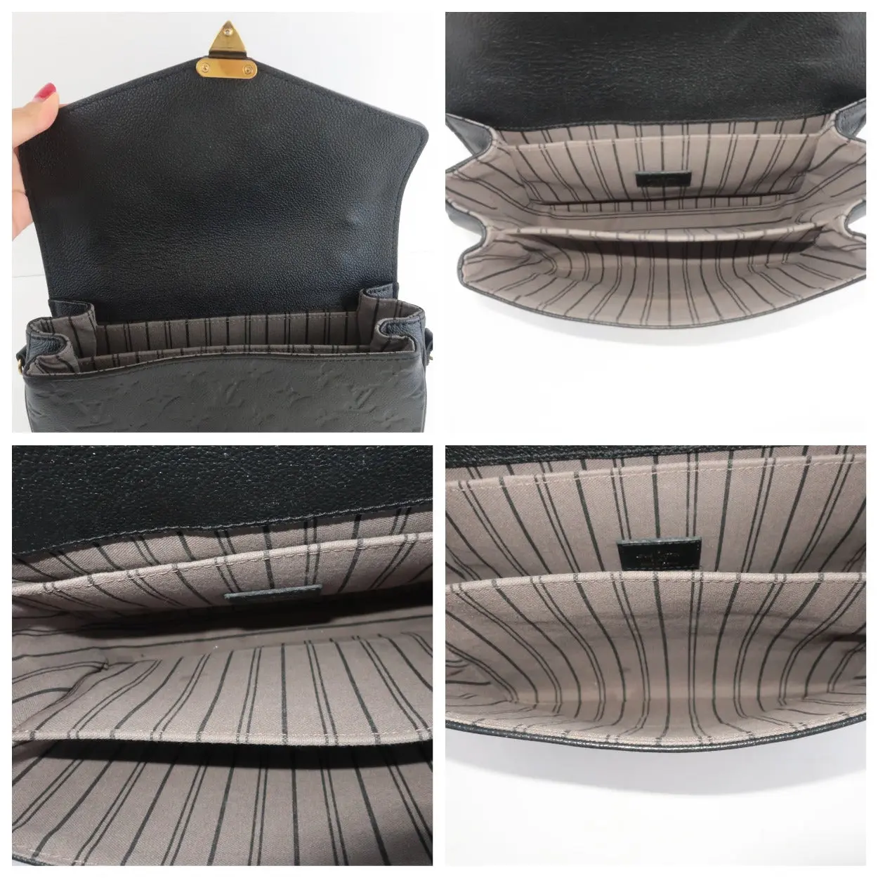 Louis Vuitton Monogram Empreinte Noir Pochette Metis Crossbody Bag - Image 7