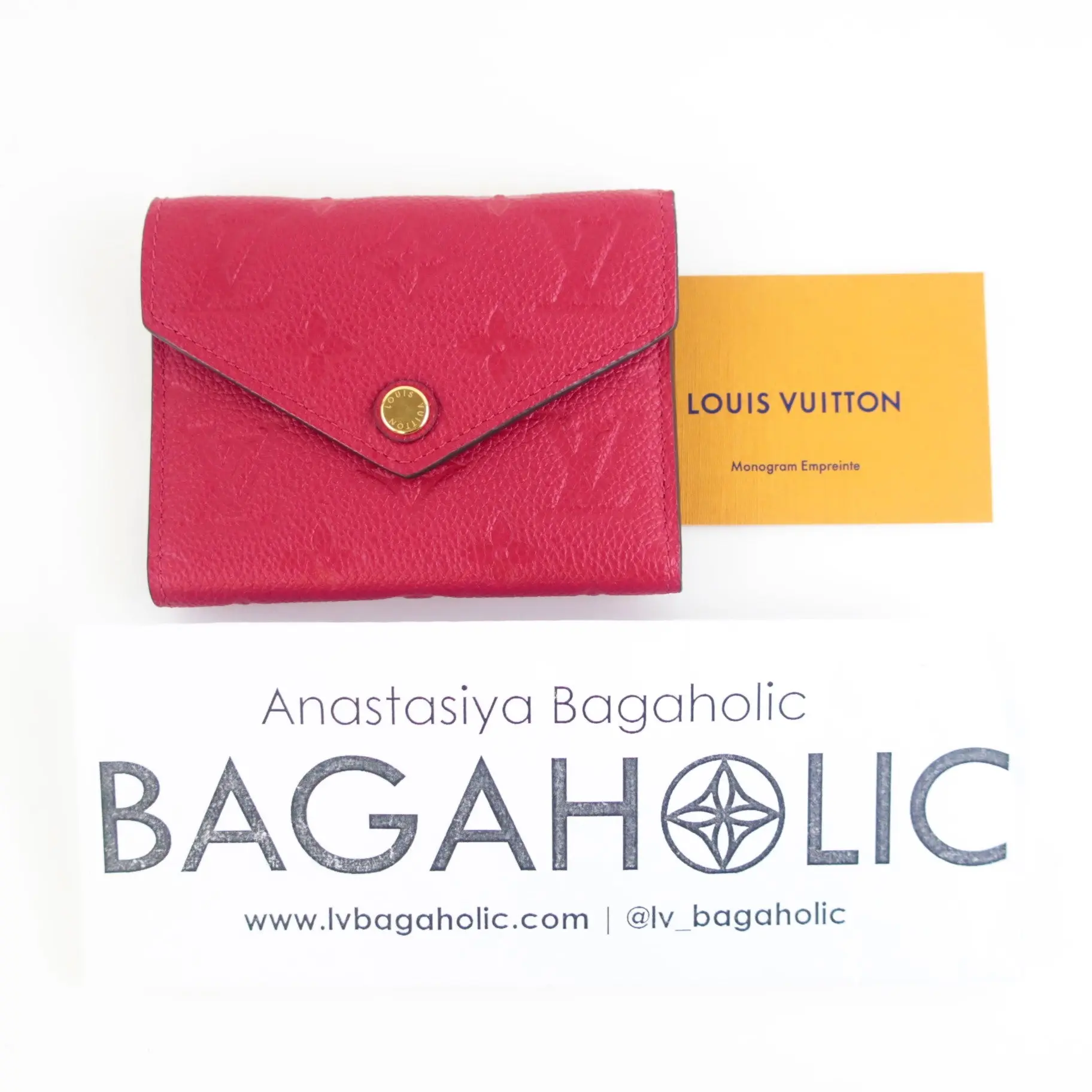 Louis Vuitton Monogram Empreinte Scarlet Victorine Wallet - Image 2