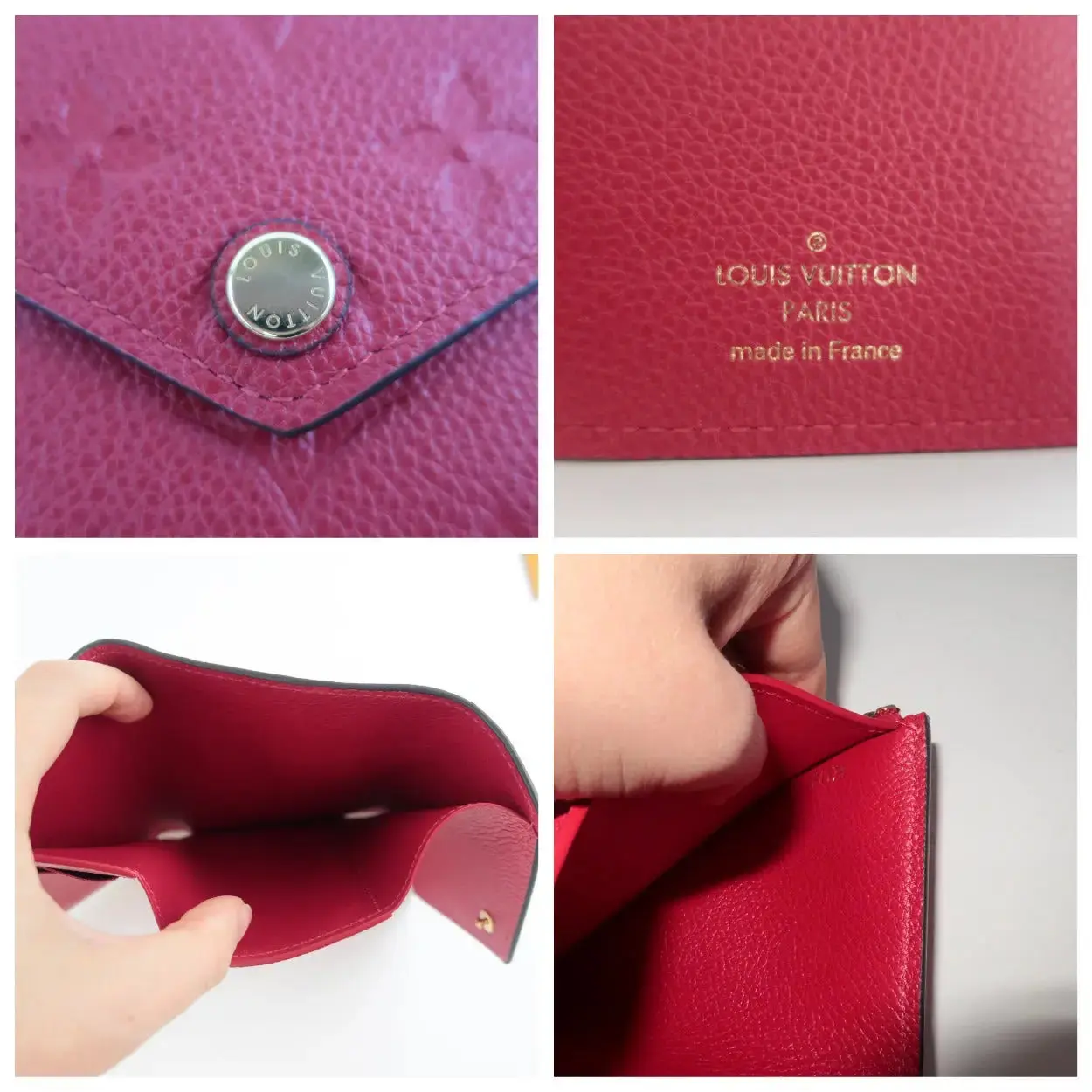 Louis Vuitton Monogram Empreinte Scarlet Victorine Wallet - Image 8