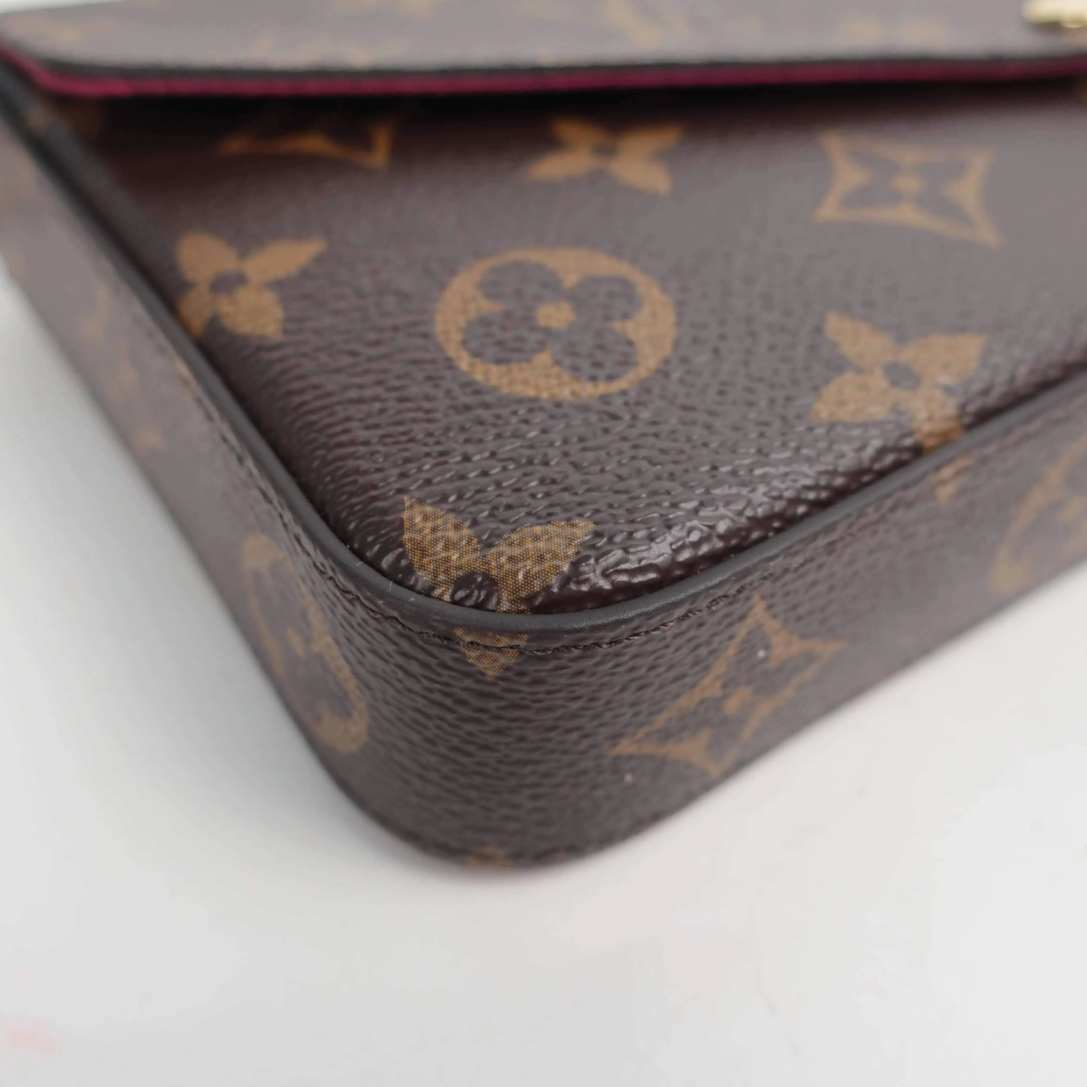 Louis Vuitton Monogram Felicie bag with Fuchsia Inserts - Image 10