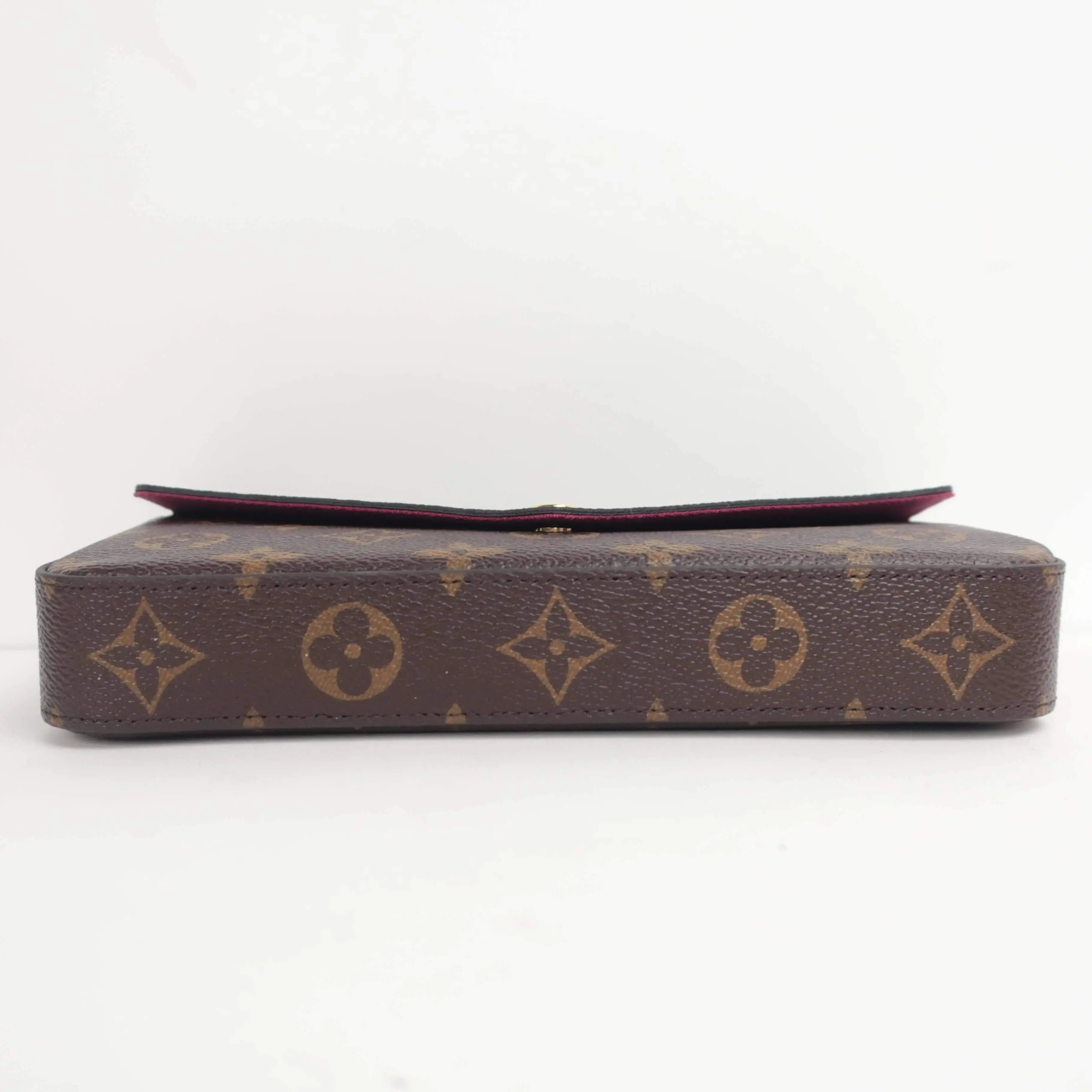Louis Vuitton Monogram Felicie bag with Fuchsia Inserts - Image 4