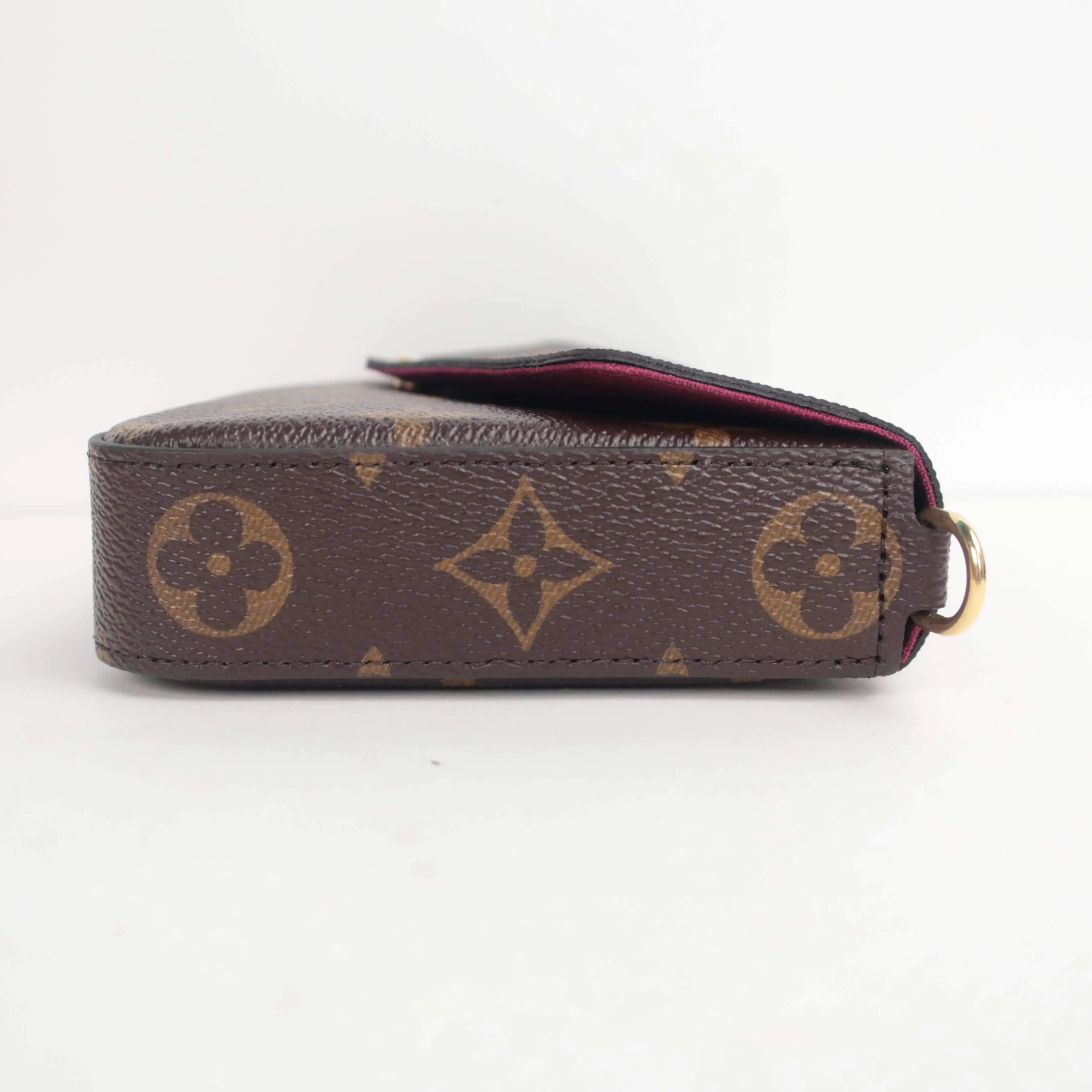 Louis Vuitton Monogram Felicie bag with Fuchsia Inserts - Image 9