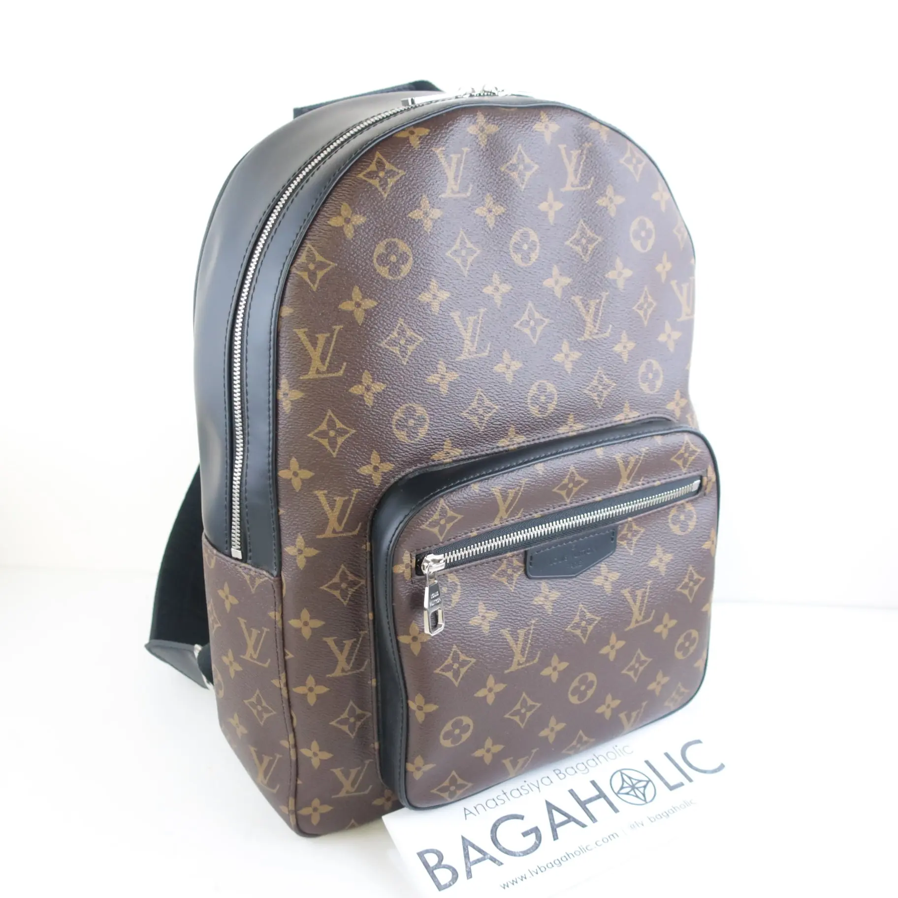 Louis Vuitton Monogram Macassar Josh Backpack - Image 2