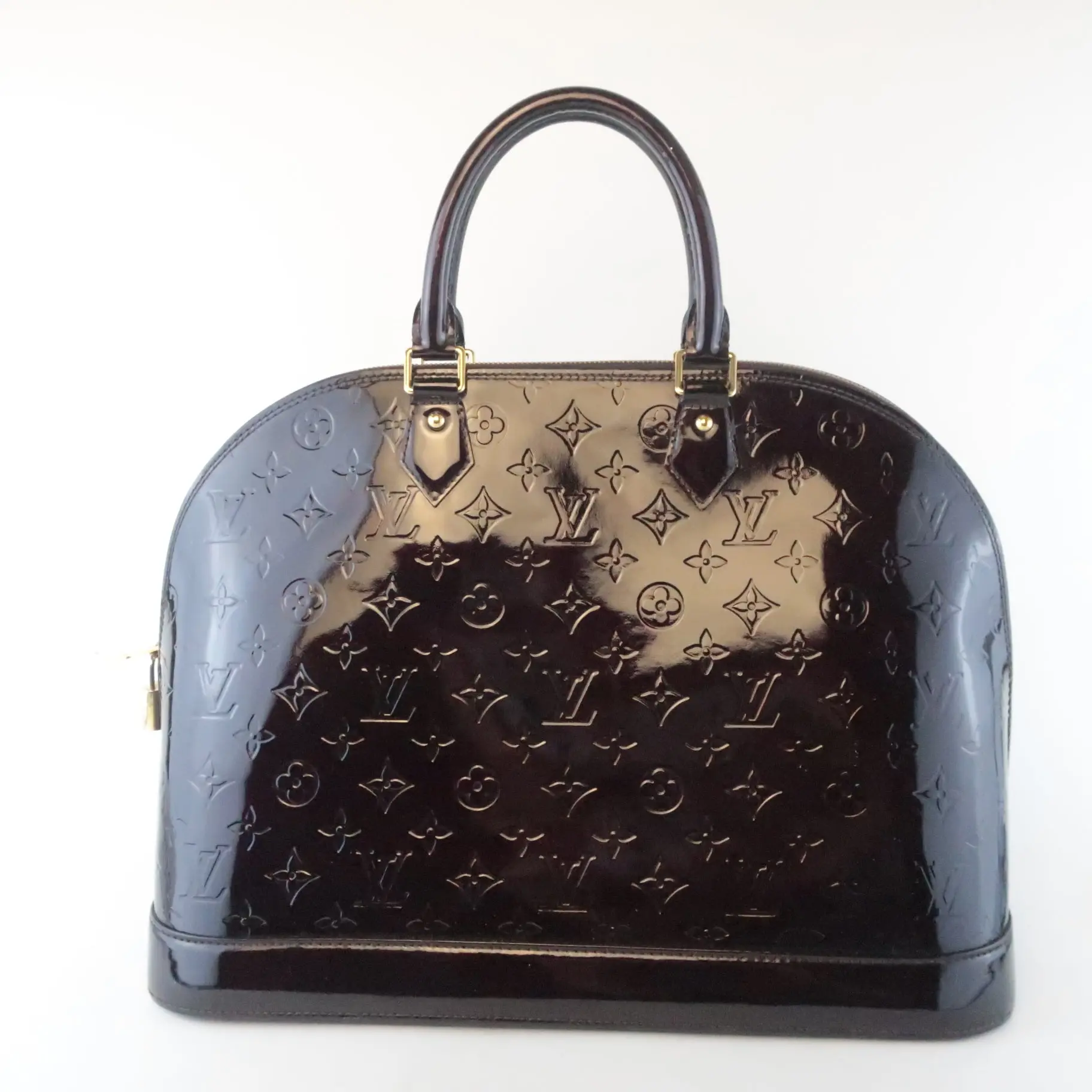 Louis Vuitton Monogram Vernis Alma MM Amarante Bag - Image 5