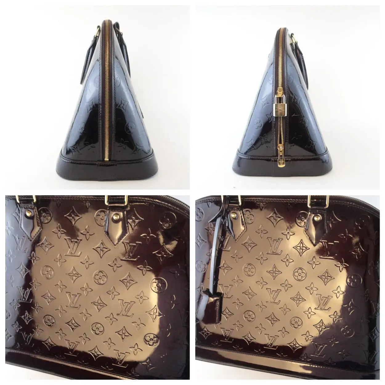 Louis Vuitton Monogram Vernis Alma MM Amarante Bag - Image 7