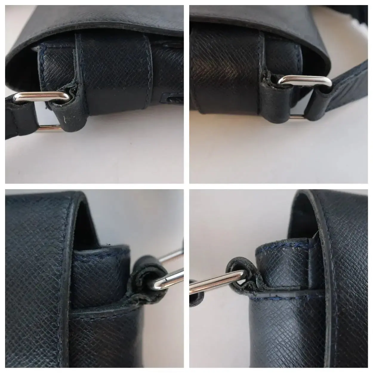 Louis Vuitton Navy Blue Taiga Roman PM Messenger Crossbody Bag (552) - Image 9