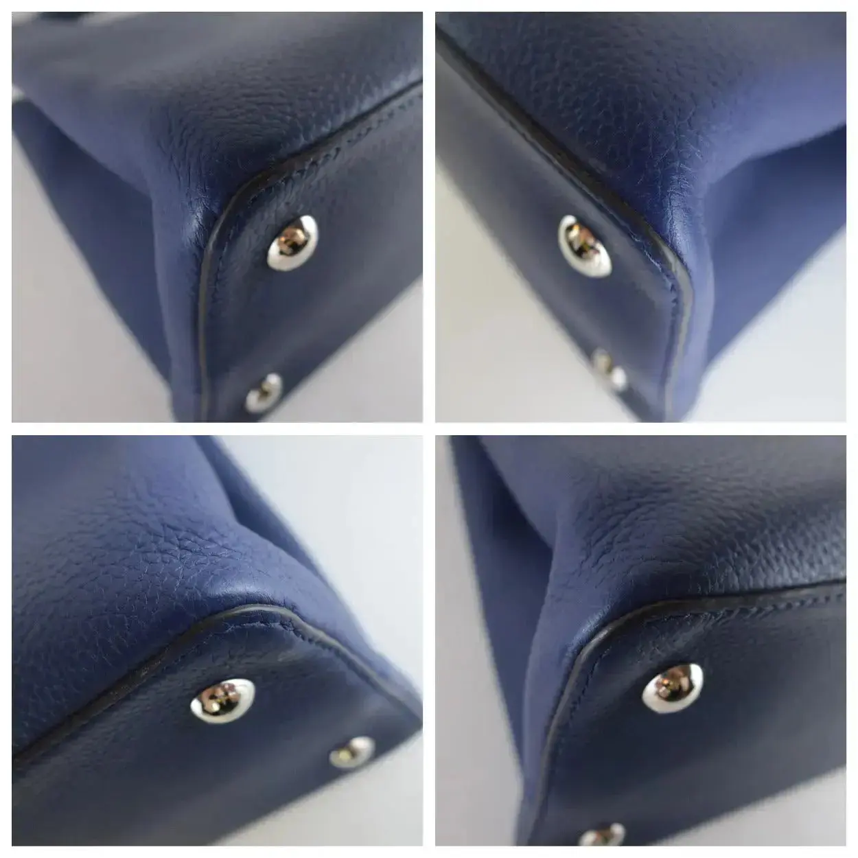 Louis Vuitton Navy Taurillion Leather Capucines MM Bag - Image 10